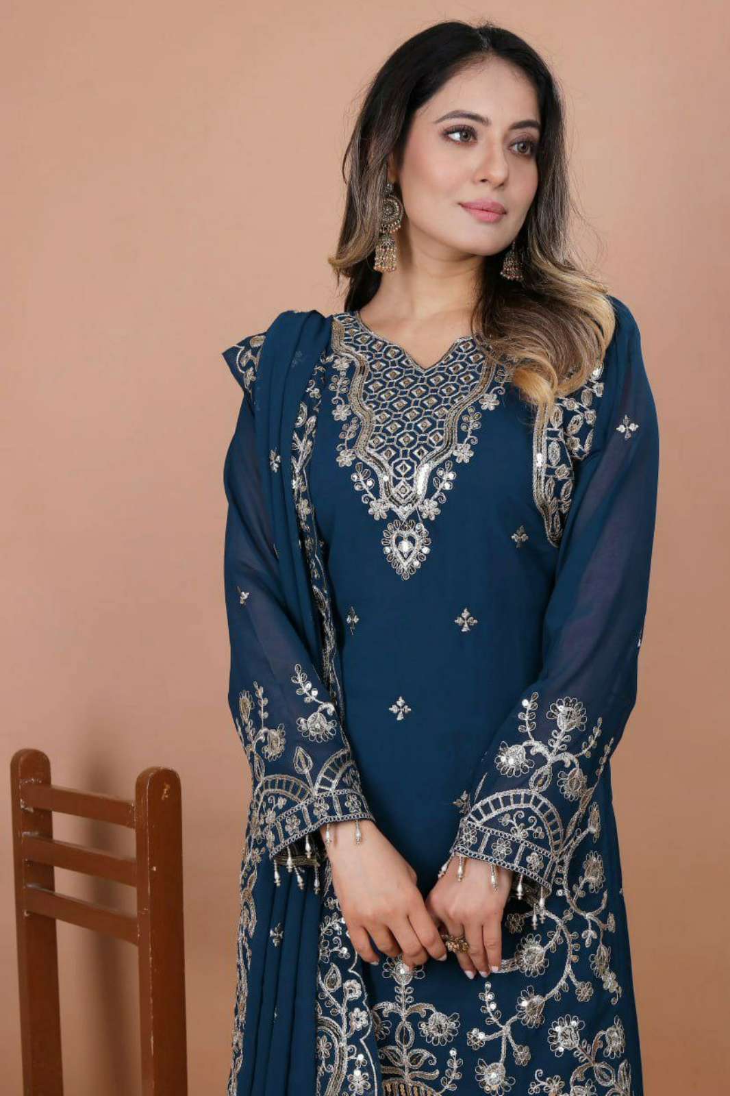 Shri Balaji Emporium DV 24839 Faux Georgette Straight Suit
