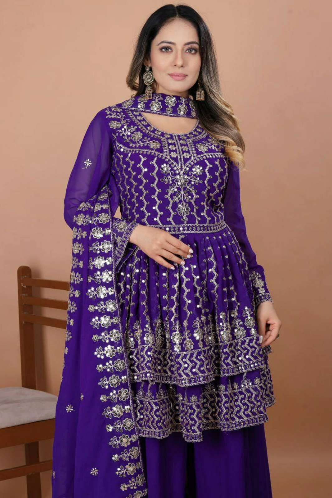 Shri Balaji Emporium DV 24842 Faux Georgette Sharara Anarkali Suit