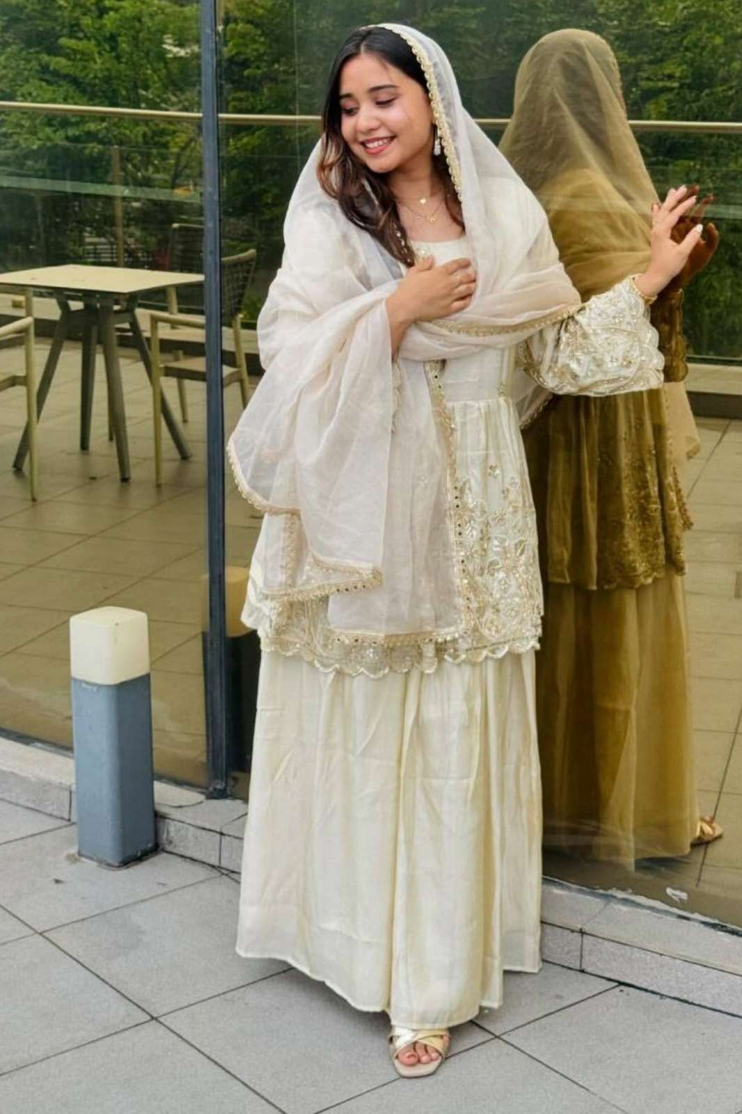 Shri Balaji Emporium DV 24890 Heavy Chinon Silk Designer Sharara Suit