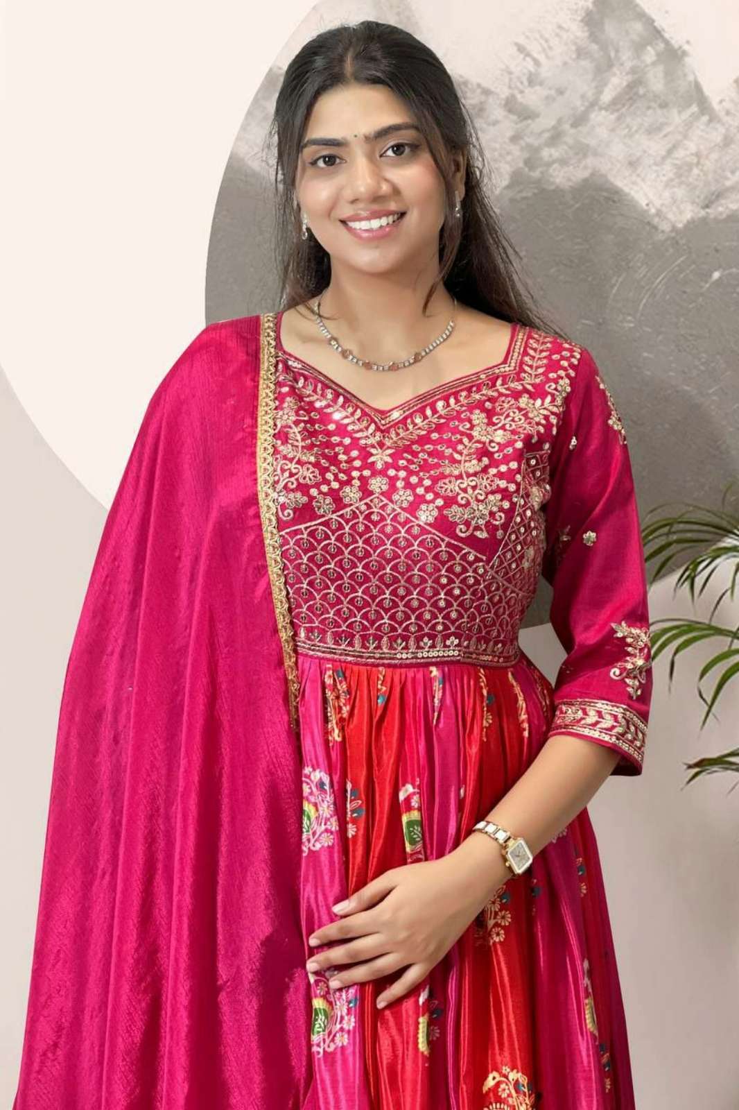 Shri Balaji Emporium DV 24891 Heavy Satin Silk Designer Anarkali Suit