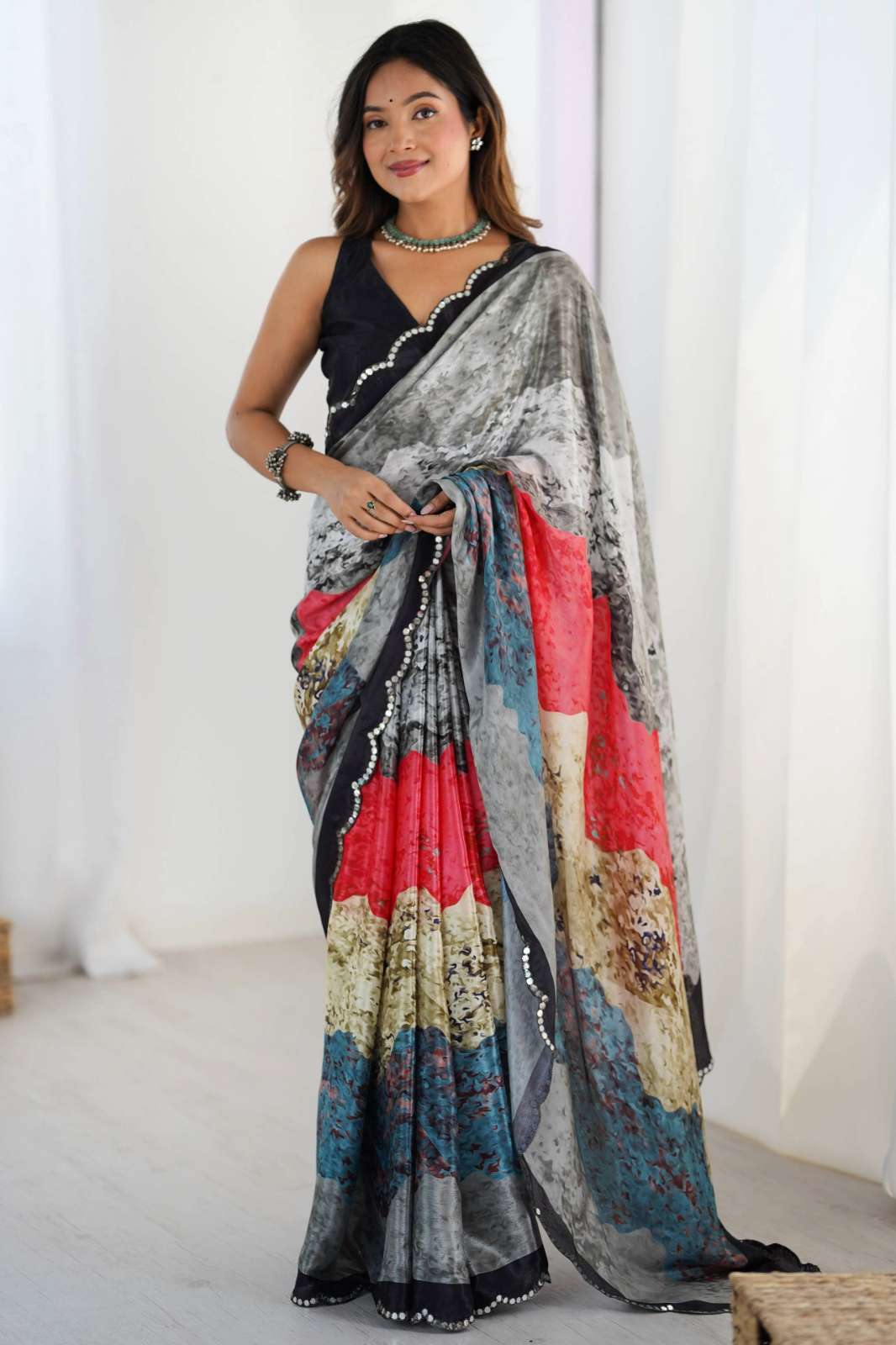 SHRI BALAJI EMPORIUM ELENA VOL 3 PARTY WEAR CHINON SAREE