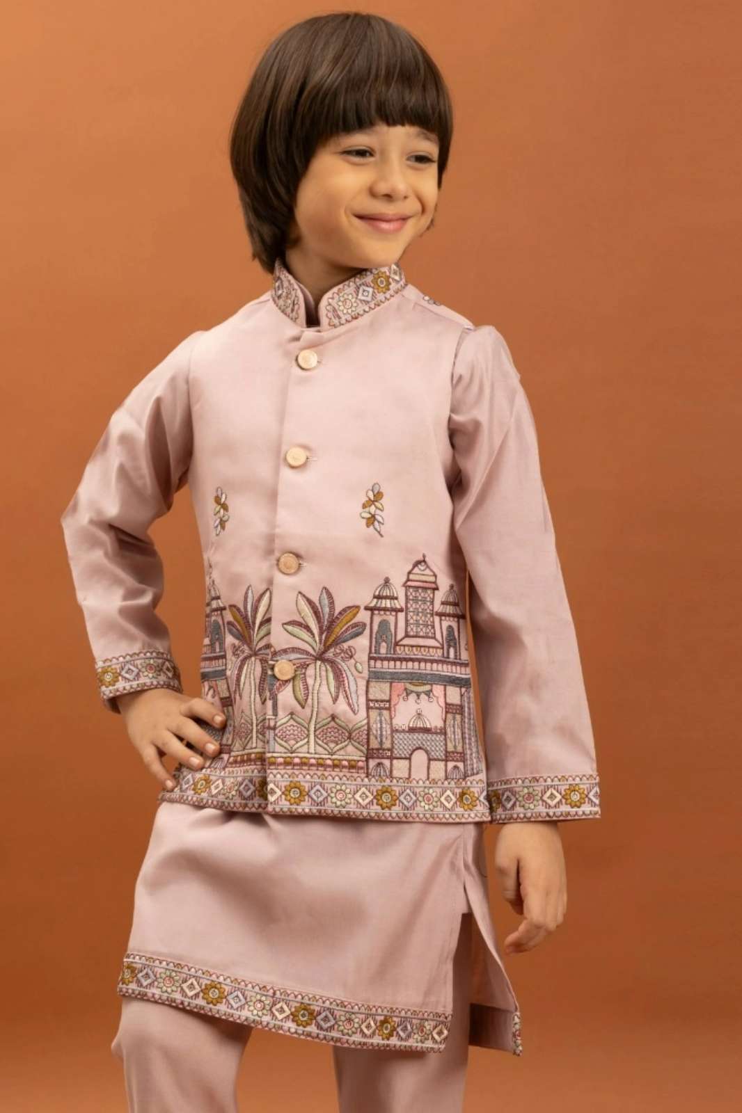 Shri Balaji Emporium LITTLE COUTURE Festival Kids Wear Koti Kurta with Bottom