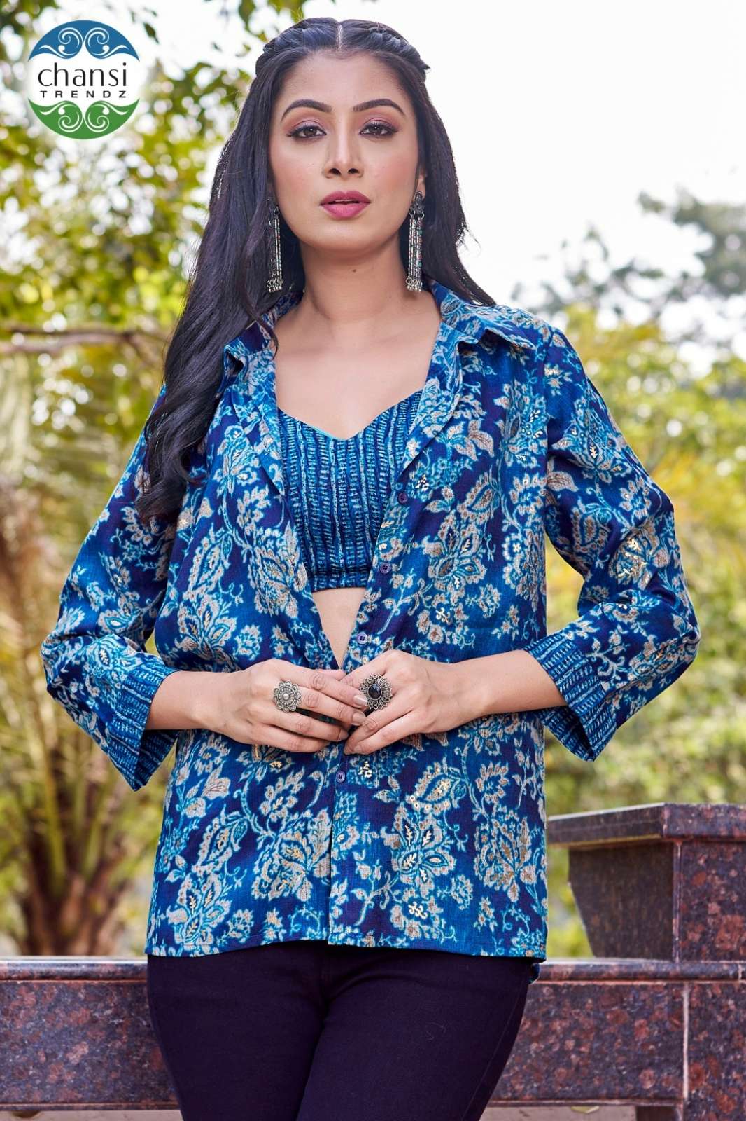SHRI BALAJI EMPORIUM MAHAVIBHUTI RAYON PRINTED DESIGNER TOP