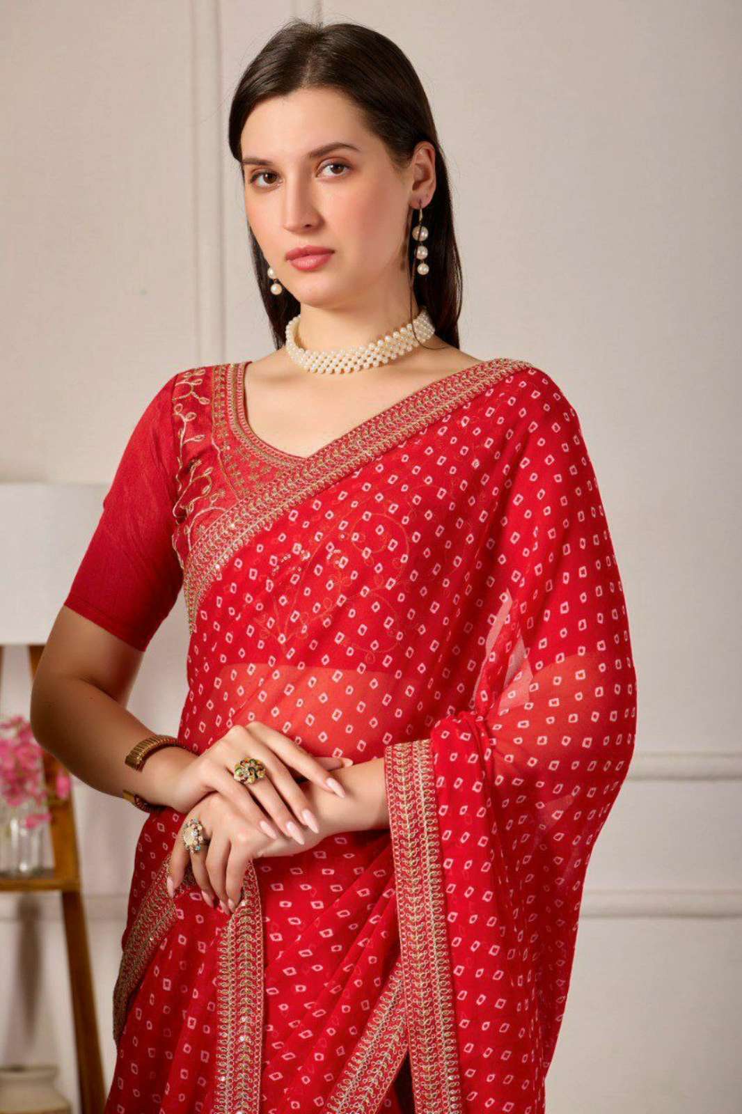 Shri Balaji Emporium MB 4080 Heavy Georgette Silk Saree