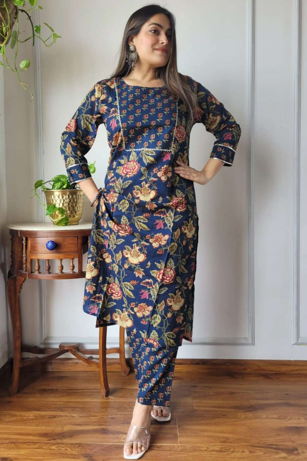 Shri Balaji Emporium RF15725 Ready to Wear Cotton Hand Block Printed Kurti Set 