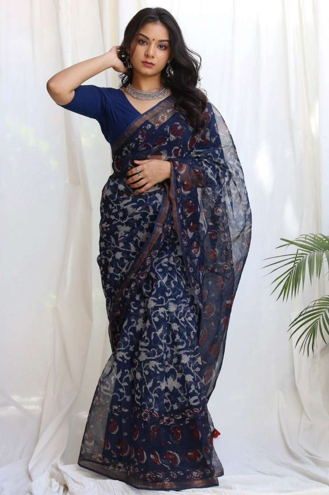 Shri Balaji Emporium RF15959 Hand Block Printed Kota Doriya Sarees