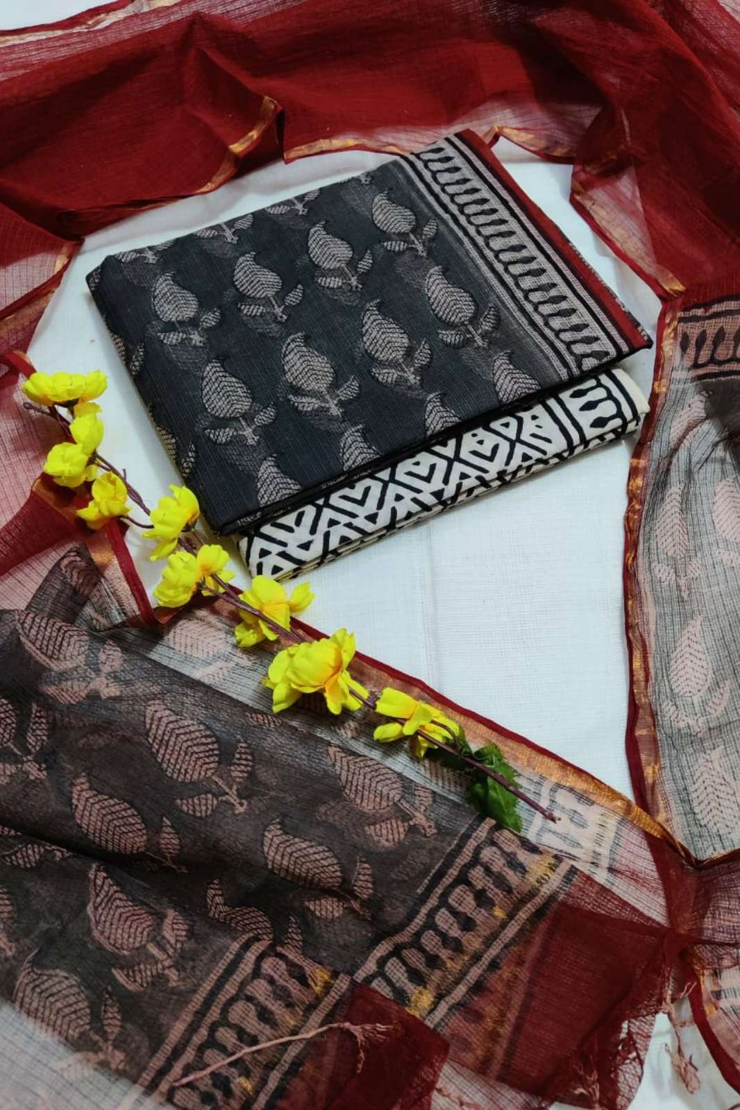 Shri Balaji Emporium RF16482 Hand Block Printed Kota Doriya Suit 