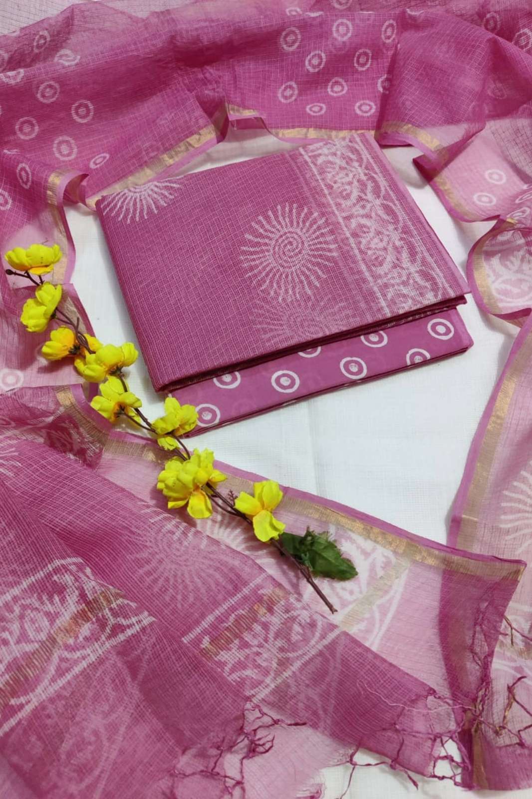 Shri Balaji Emporium RF16482 Hand Block Printed Kota Doriya Suit 