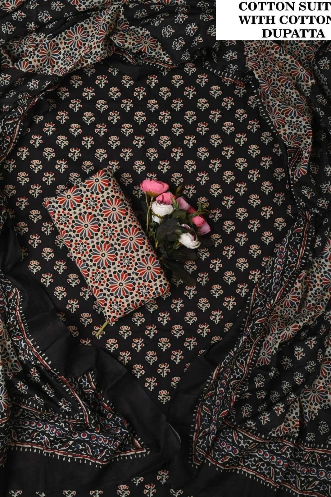 Shri Balaji Emporium RF16906 Bagru Hand Block Printed Pure Cotton Unstitched Suits