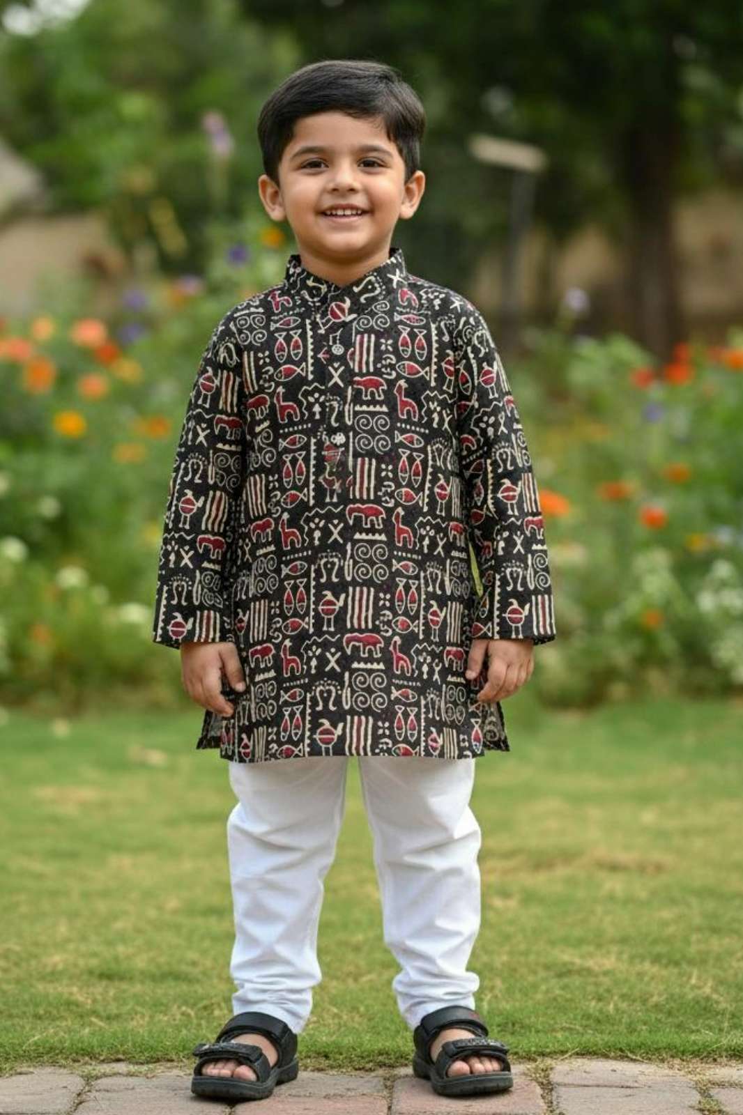 Shri Balaji Emporium RF16912 Pure Cotton Printed Kurta Payjama Kids Wear 
