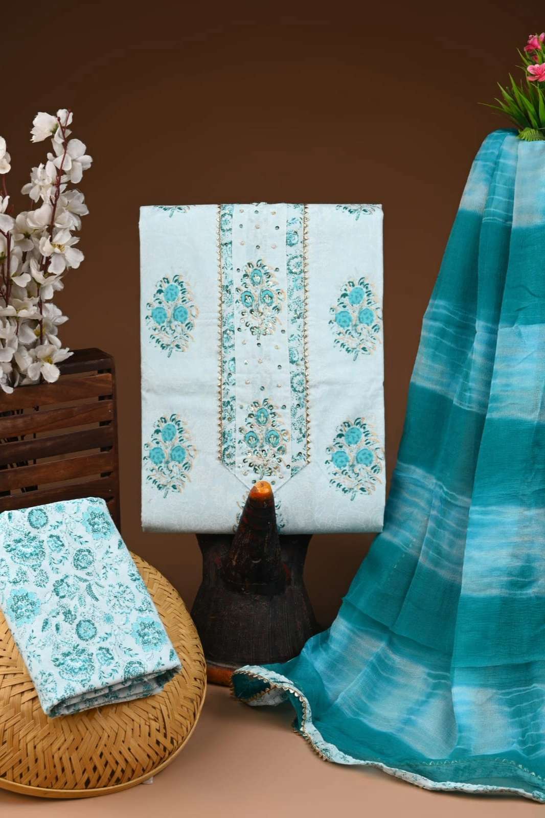 Shri Balaji Emporium RF16914 Bagru Hand Block Printed Cotton Unstitched Suits