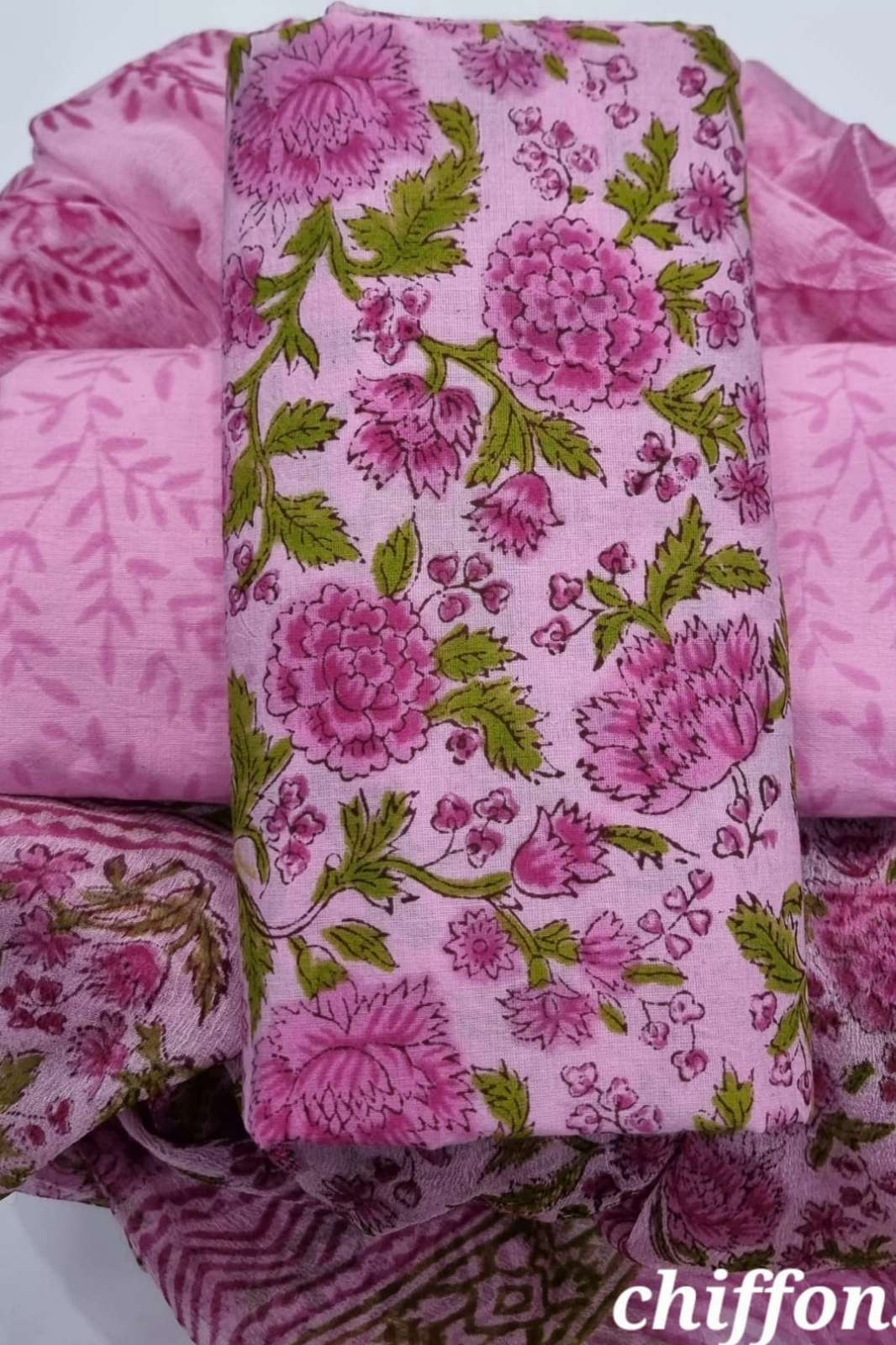 Shri Balaji Emporium RF1704 Bagru Hand Block Printed Cotton Unstitched Suits