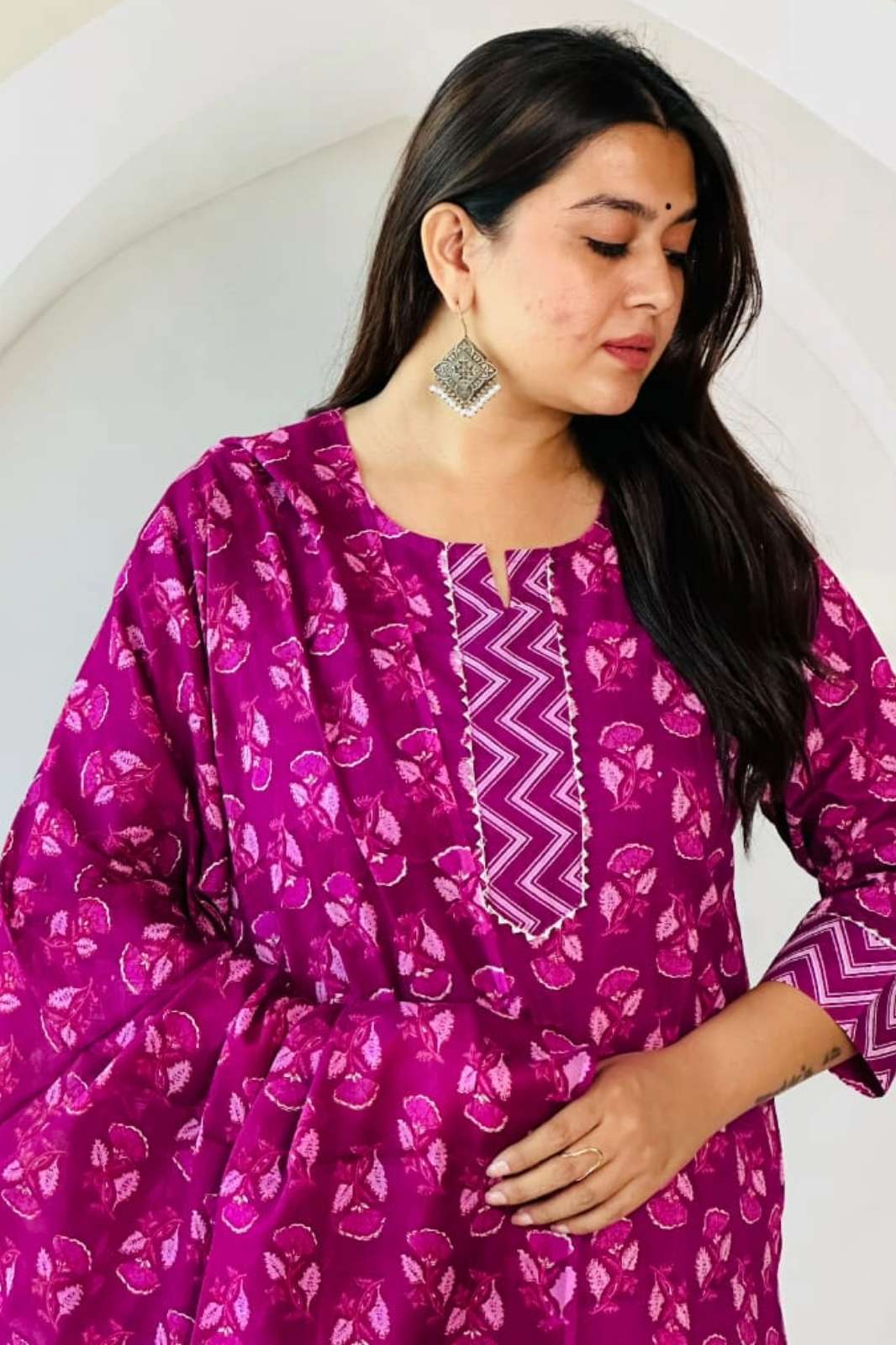 Shri Balaji Emporium RF17069 Ready to Wear Handblock Printed Pure Cotton Suit