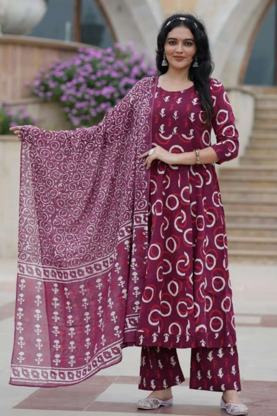Shri Balaji Emporium RF17069 Ready to Wear Pure Cotton Aline Suit