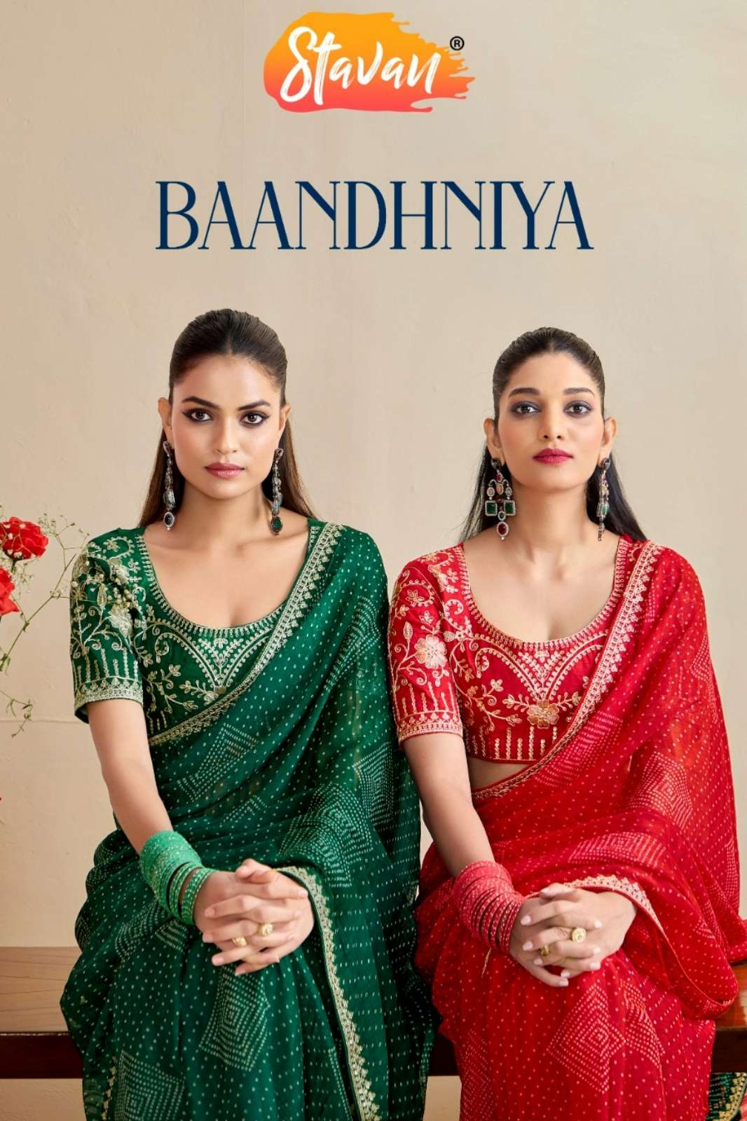 STAVAN BAANDHNIYA 1001 TO 1010 GEORGETTE FANCY PATTERN SAREE