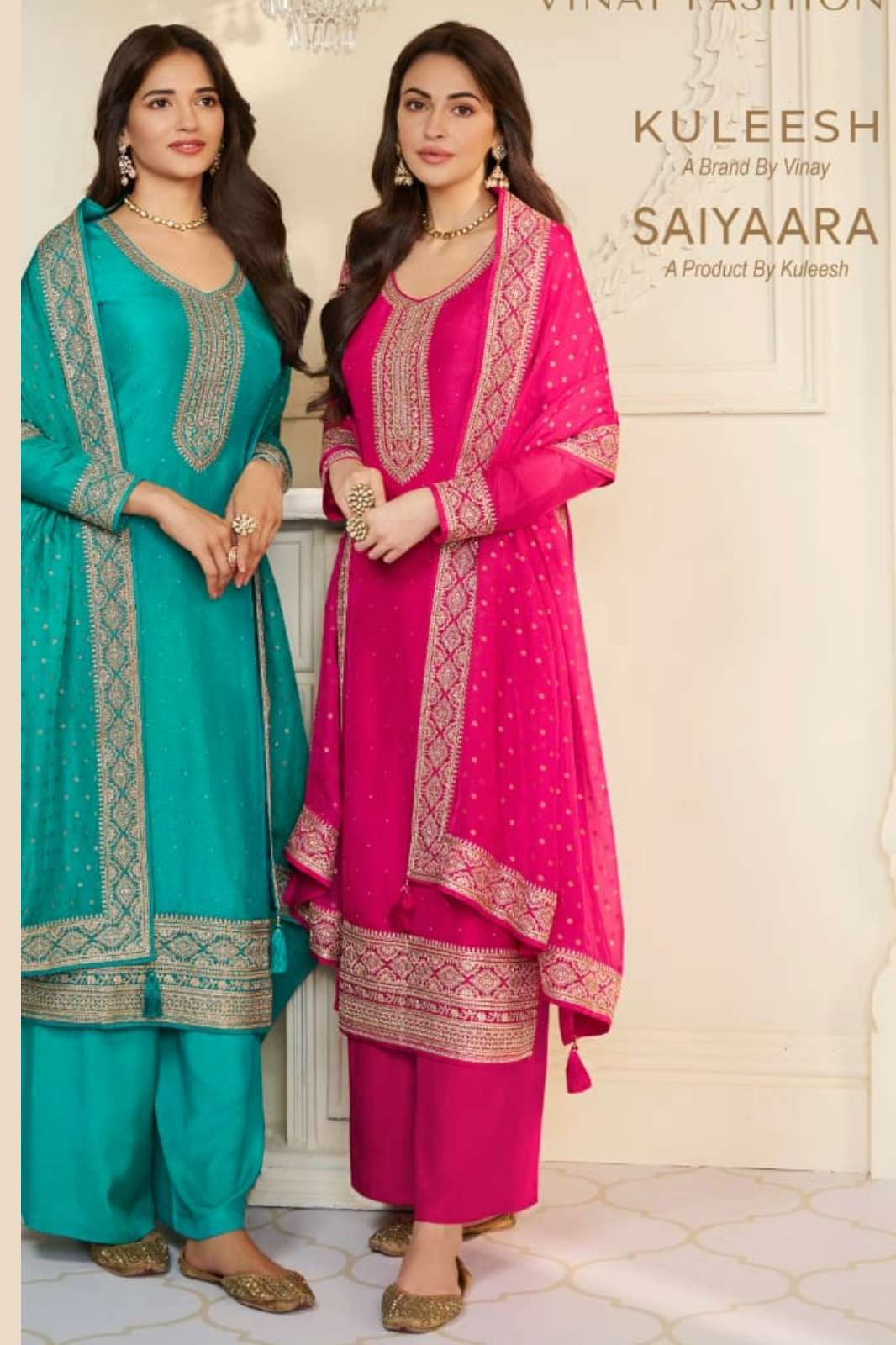 Vinay KULEESH SAIYAARA Muga Silk Thread Work Suit