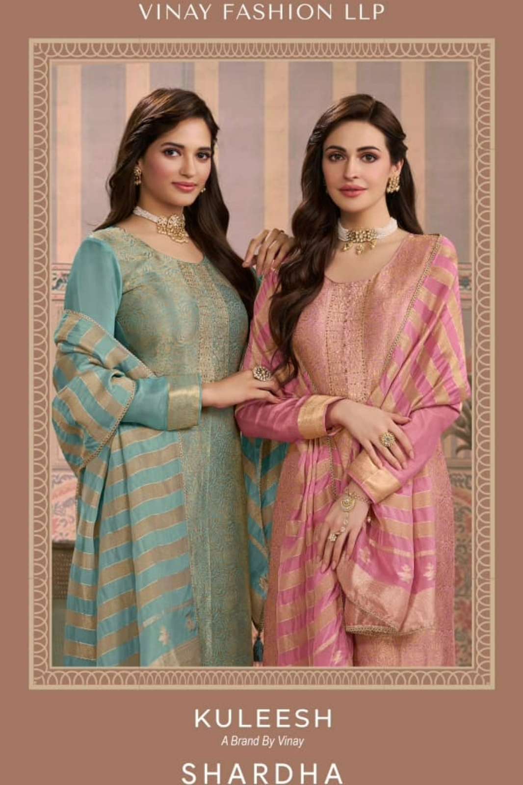 Vinay KULEESH SHARDHA Vis Simmer Jacquard Festivals Suit