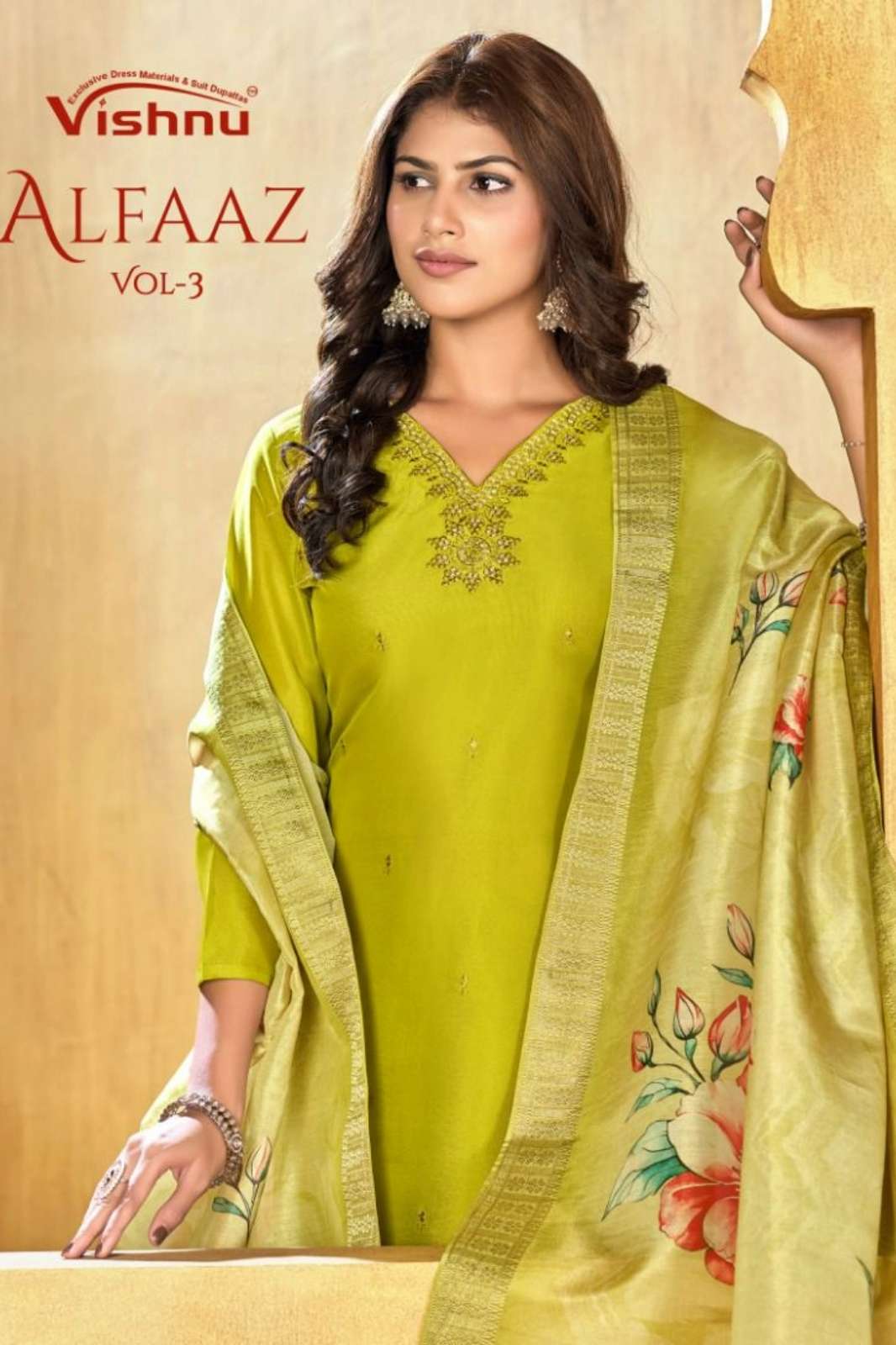 VISHNU ALFAAZ VOL 3 Shimmer Silk Embroidery Work Suit 
