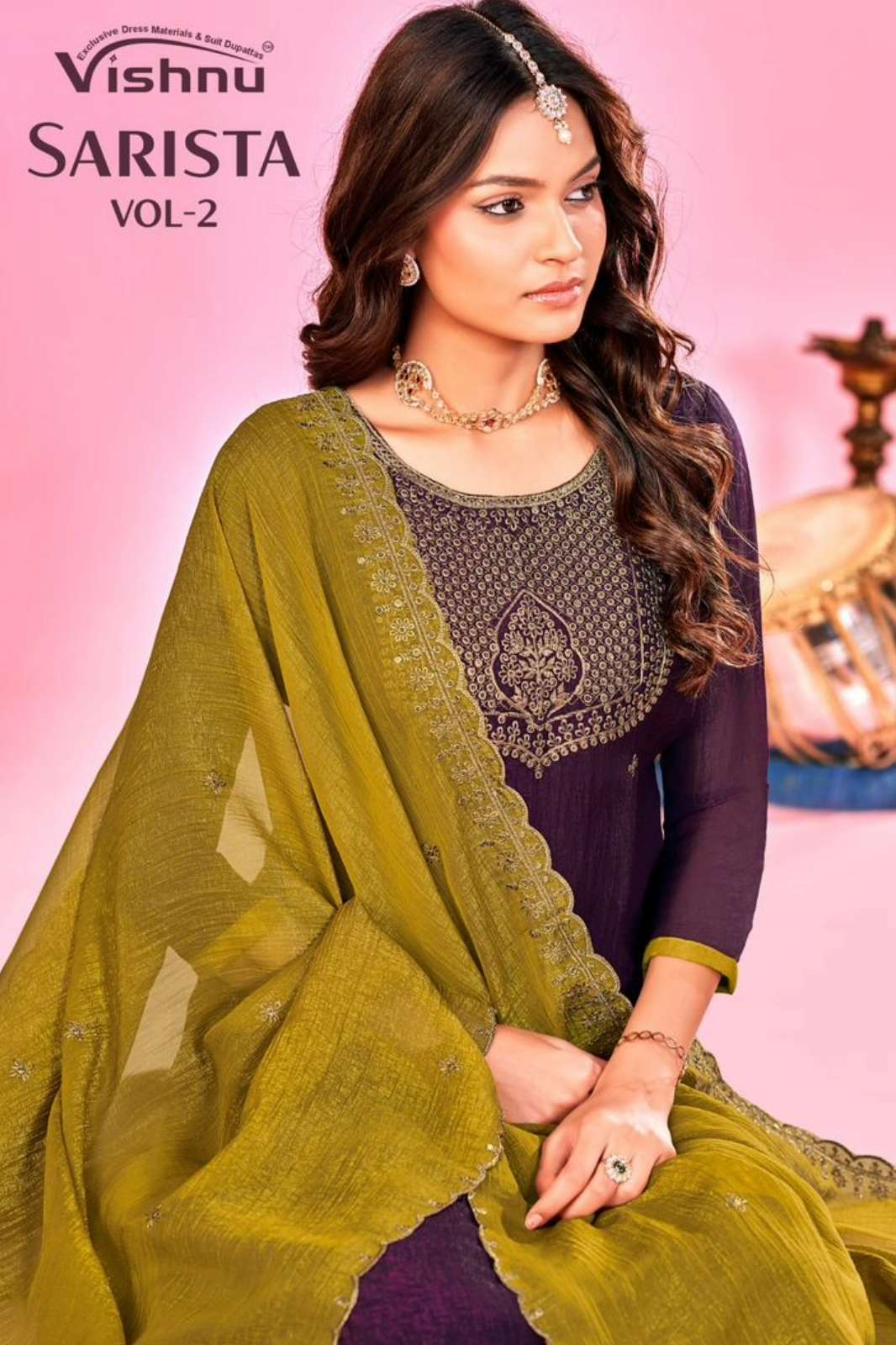 Vishnu Impex SARISTA VOL 2 Crunchey Silk Suit with Embroidery Work 