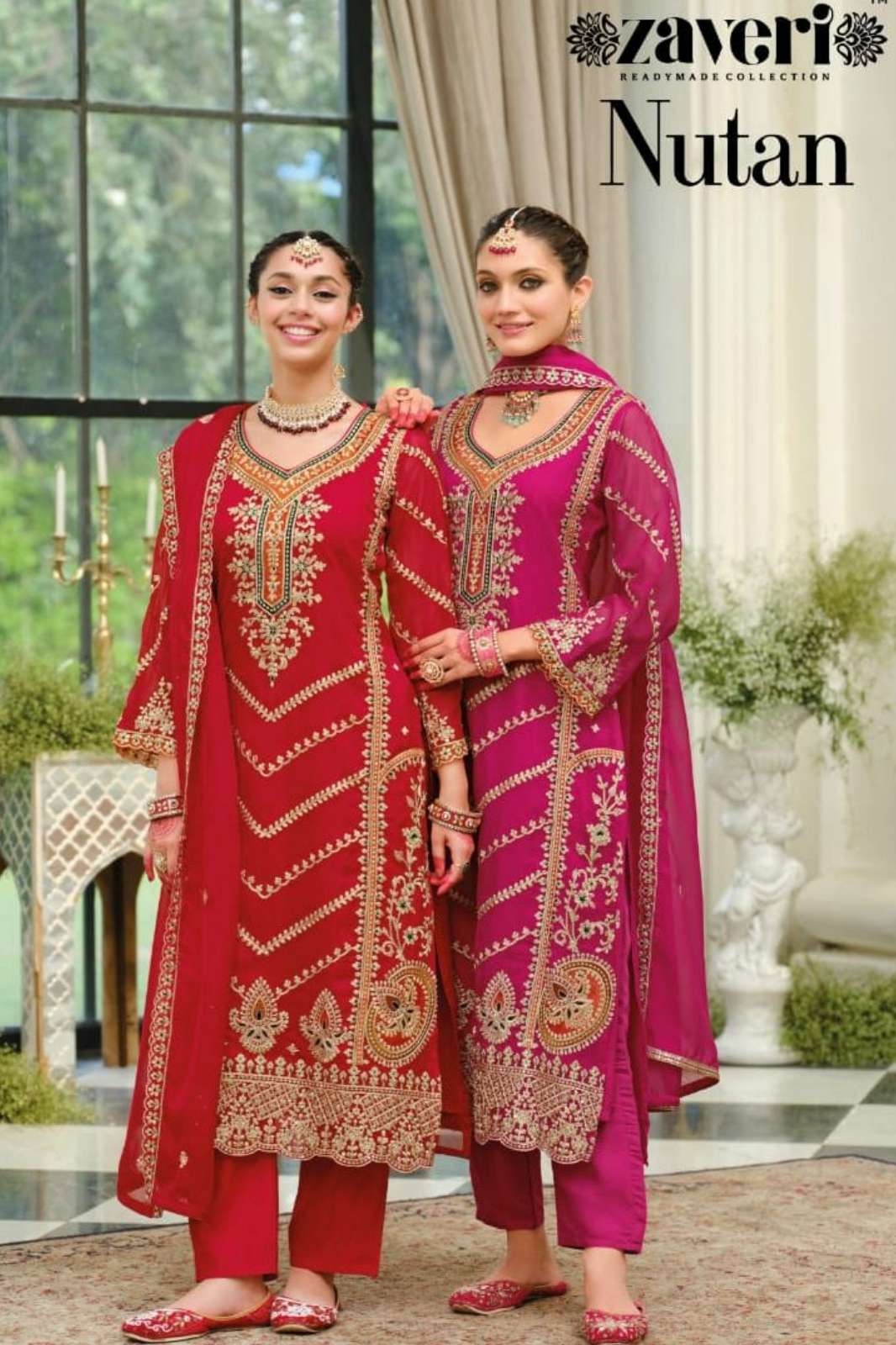 Zaveri Nutan Ready to Wear Organza Salwar Suit With Embroidery work