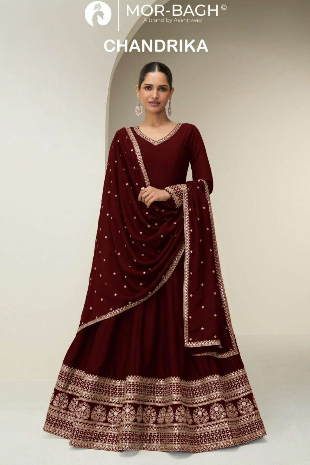 Aashirwad CHANDRIKA Ready to Wear Premium Silk Embroidered Anarkali Suit