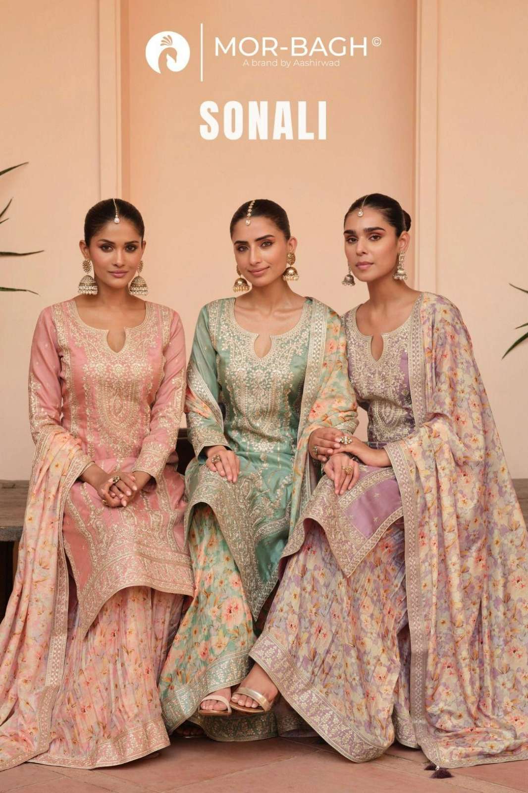 Aashirwad SONALI Ready to Wear Premium Simar Silk Embroidered Designer Suit