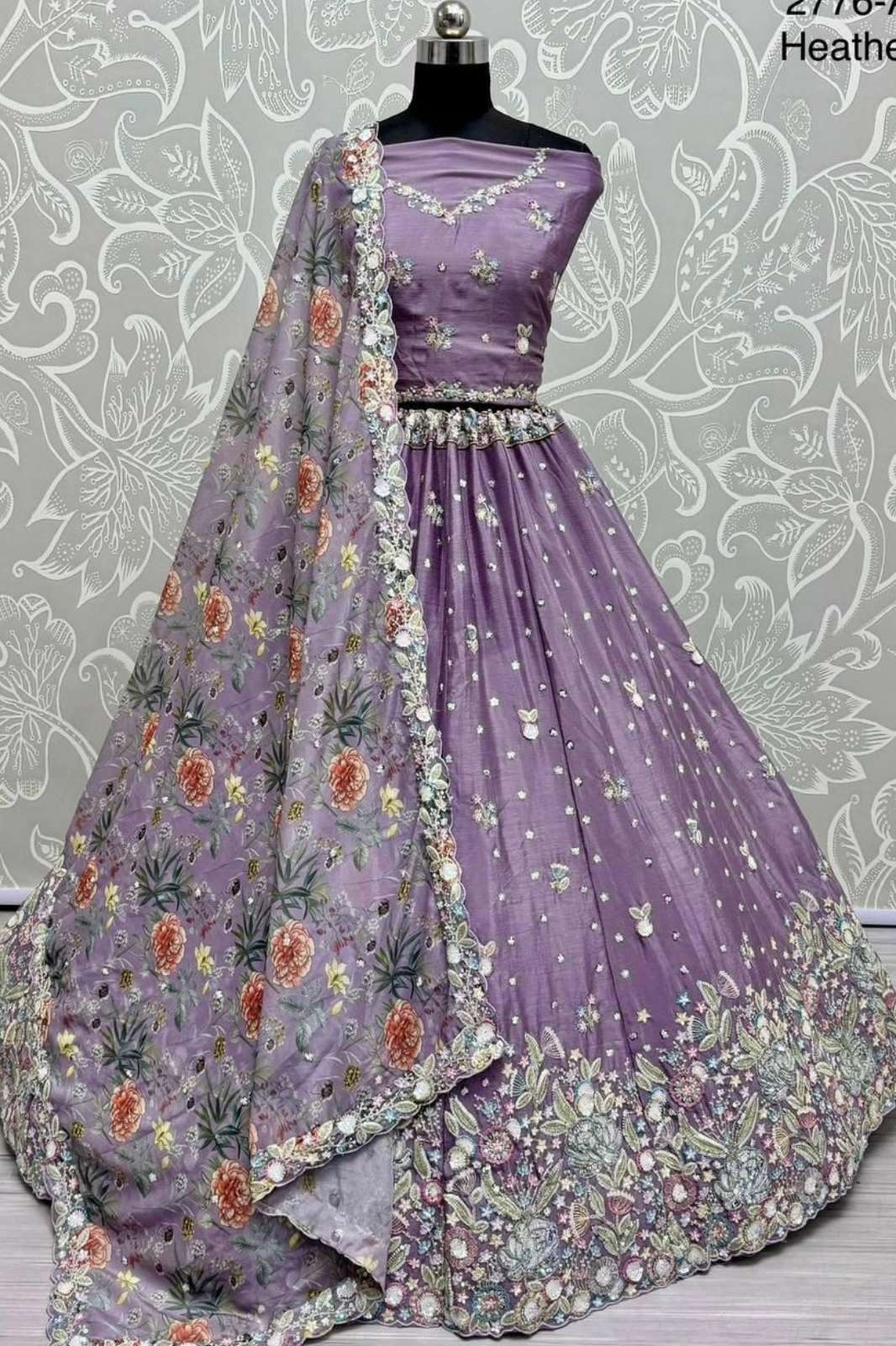 Anjani Arts 2776 Wedding Wear Beautiful Chinon Embroidered Lehenga choli