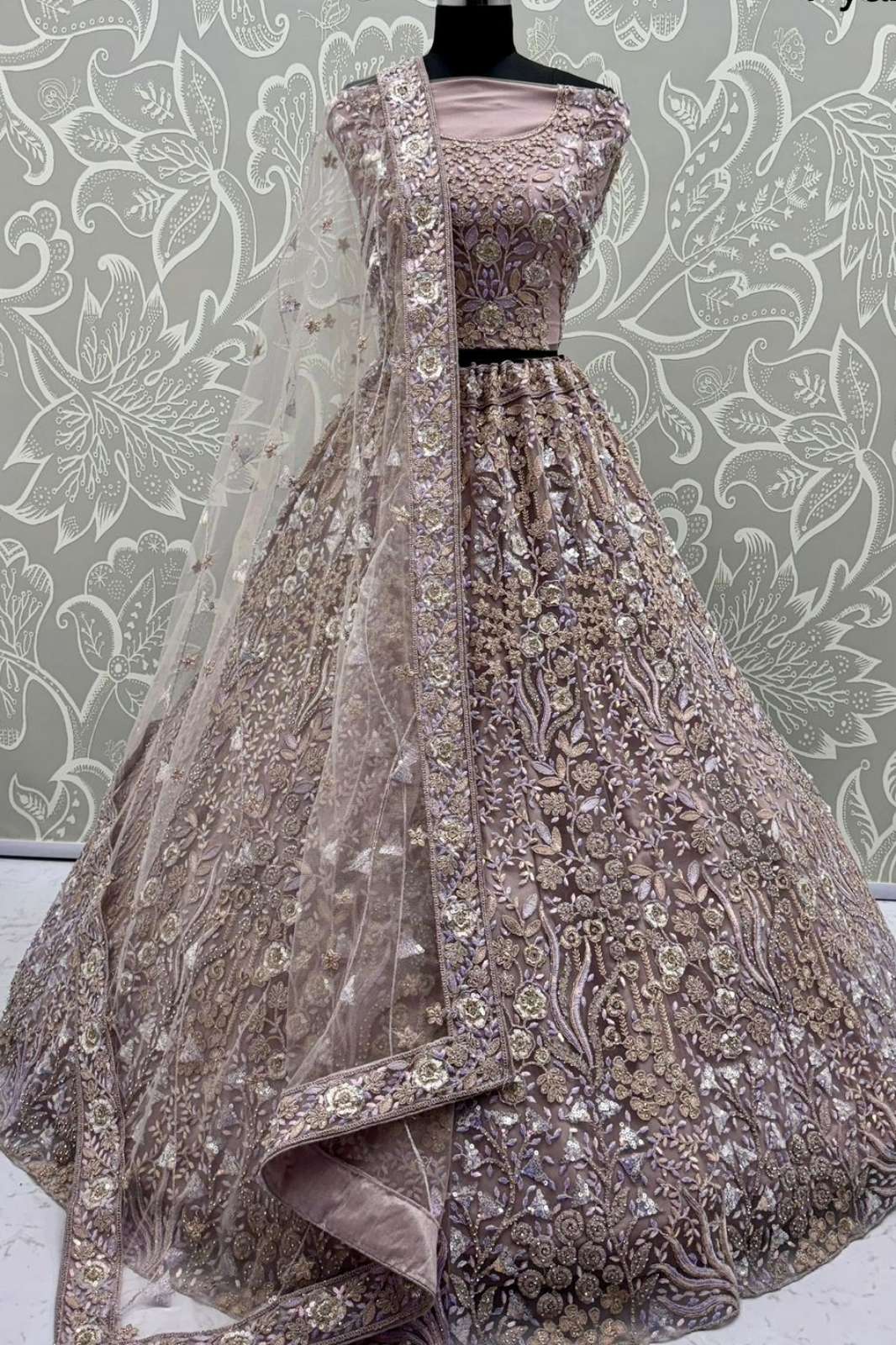 Anjani Arts 2913 Beautiful Net Embroidered Wedding Wear Lehenga choli