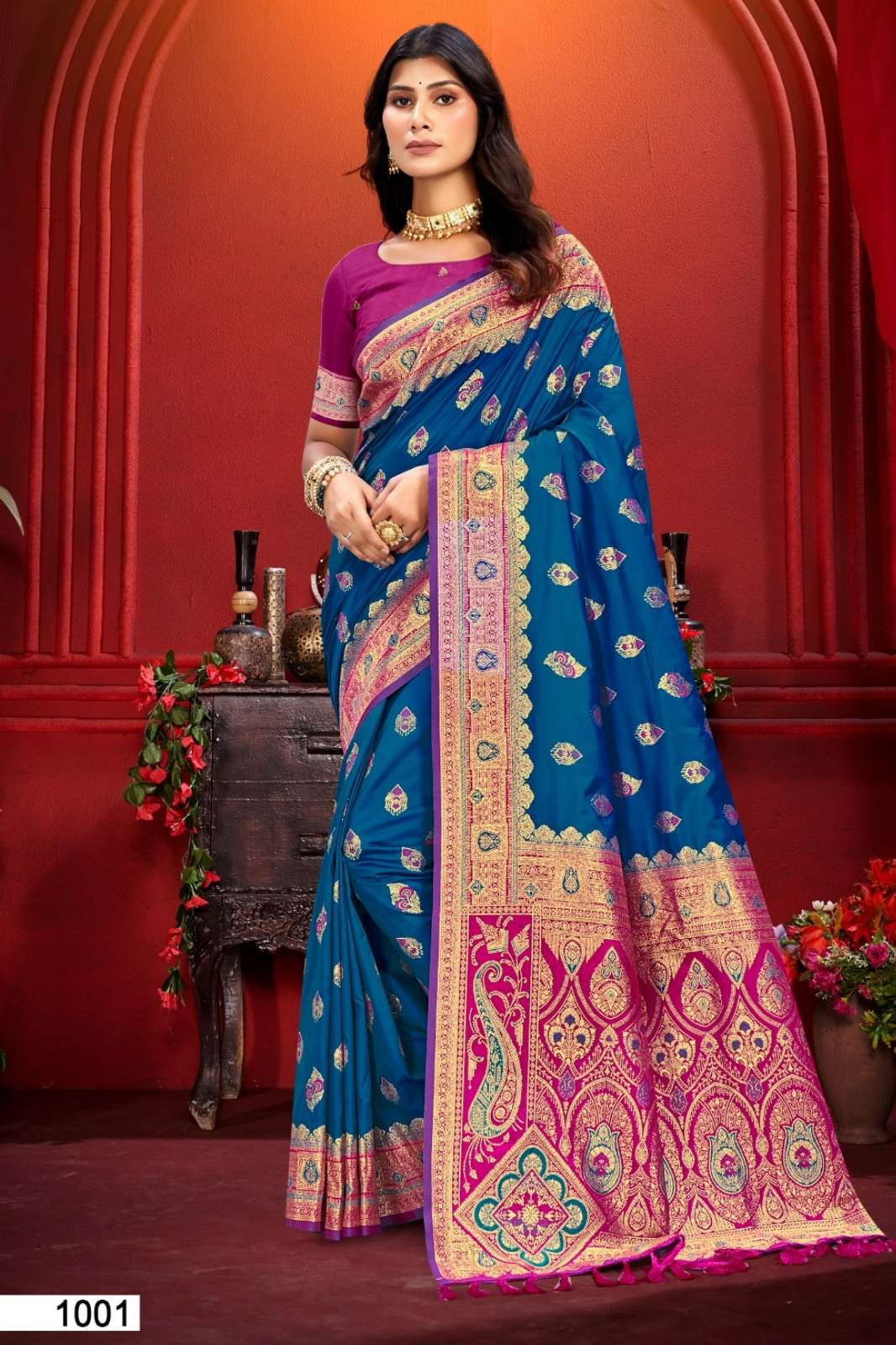 BUNAWAT SURSANGAM VOL 02 1001 TO 1006 SILK DESIGNER SAREE