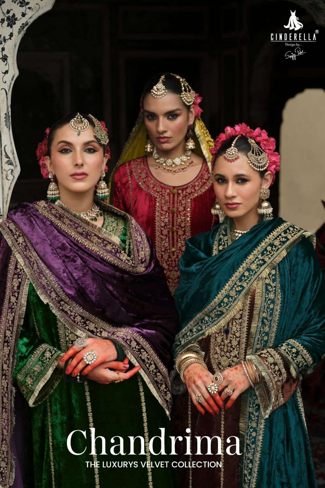 CINDERELLA CHANDRIMA PURE VISCOSE VELVET SUIT WITH EMBROIDERY WORK