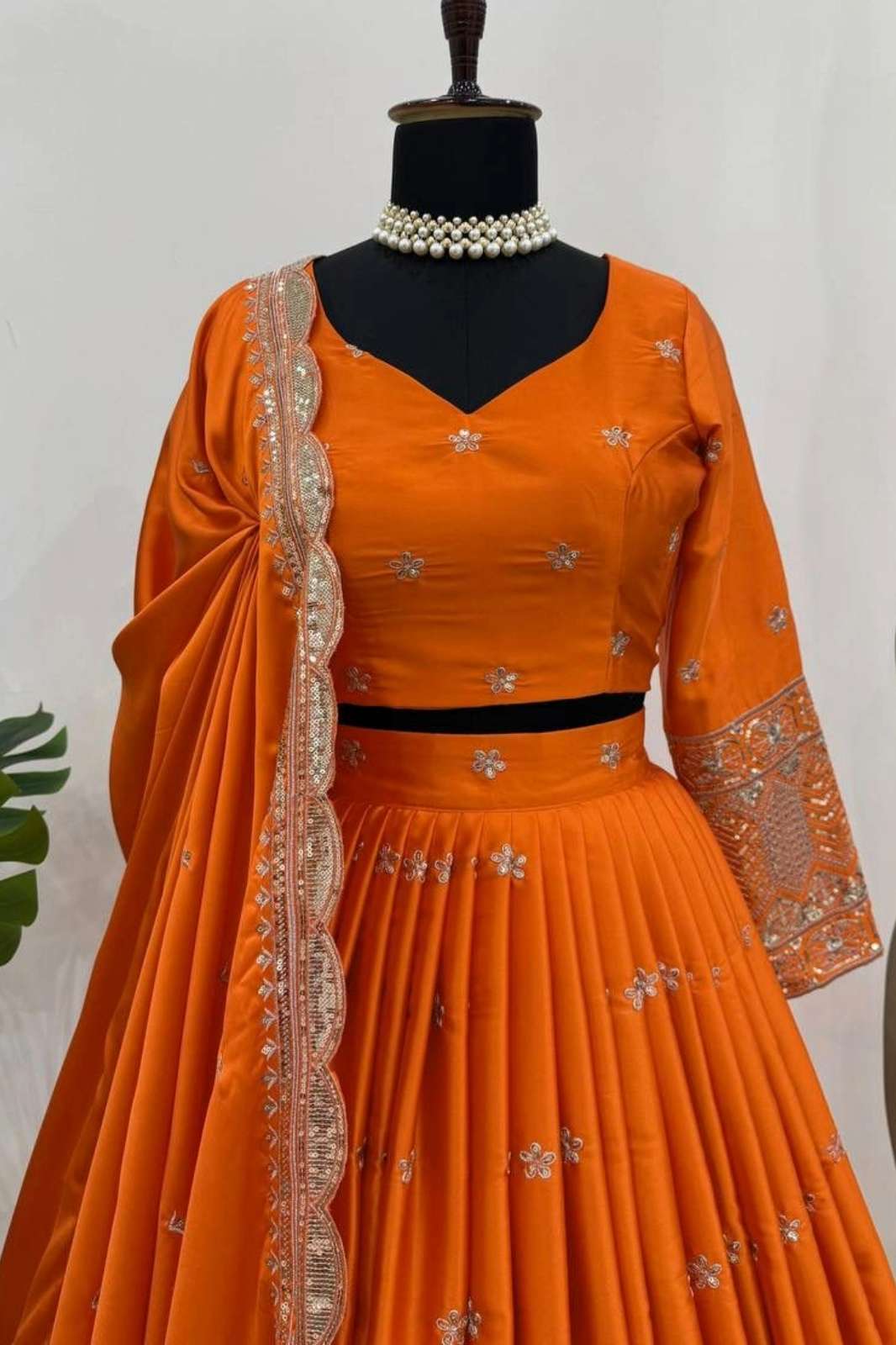 Crazy Cloths 308 Satin Silk Designer Sequence Lehenga Choli