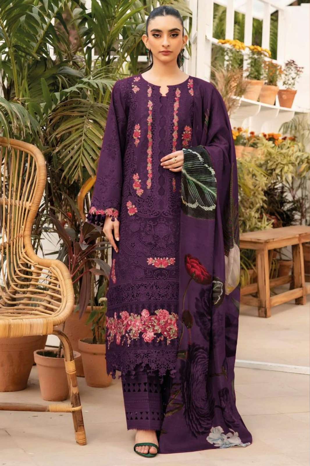 DEEPSY SUITS 1292 Pure Cotton Embroidery Work Pakistani Suit