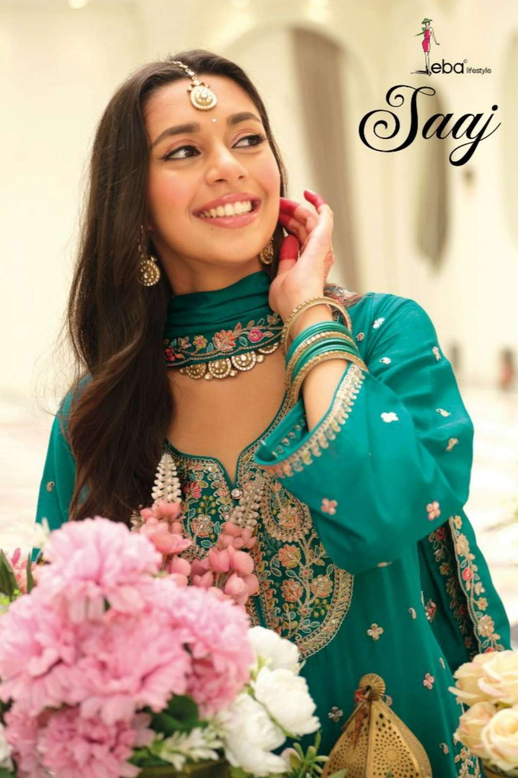 Eba Saaj Ready to Wear Beautiful Chinon Embroidery work Salwar Suit