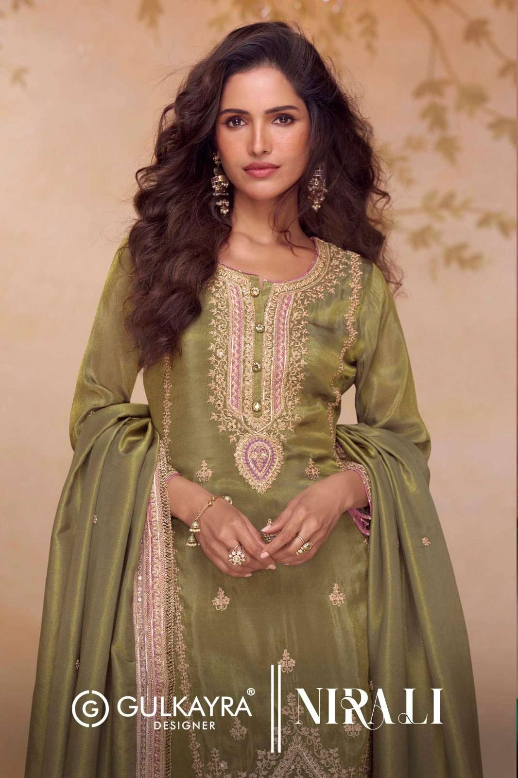 Gulkayra NIRALI Ready to Wear Embroidered Real Simar Silk Salwar Suit