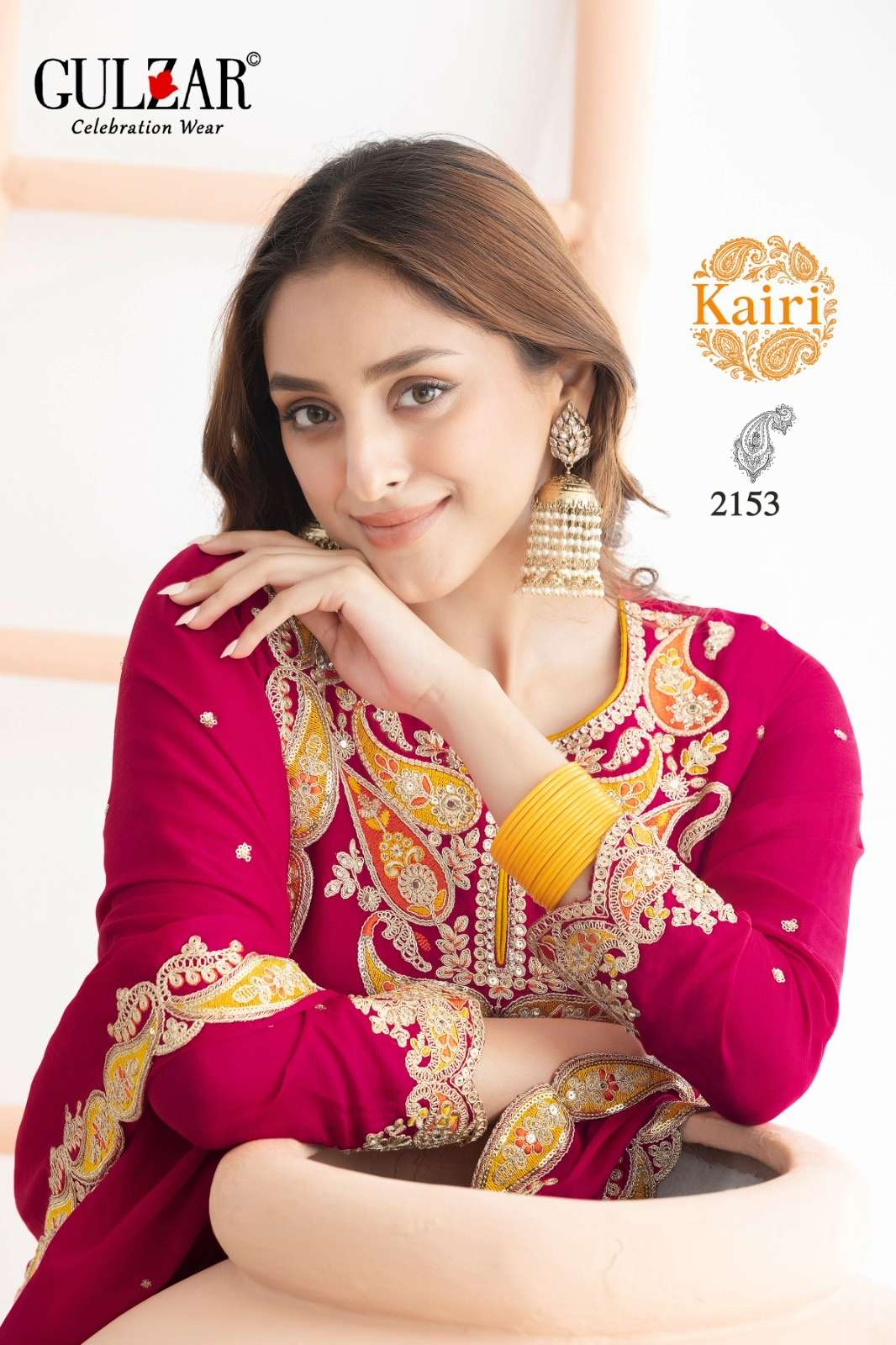 Gulzar Kairi Ready to wear Premium Embroidered Real Chinon Suit