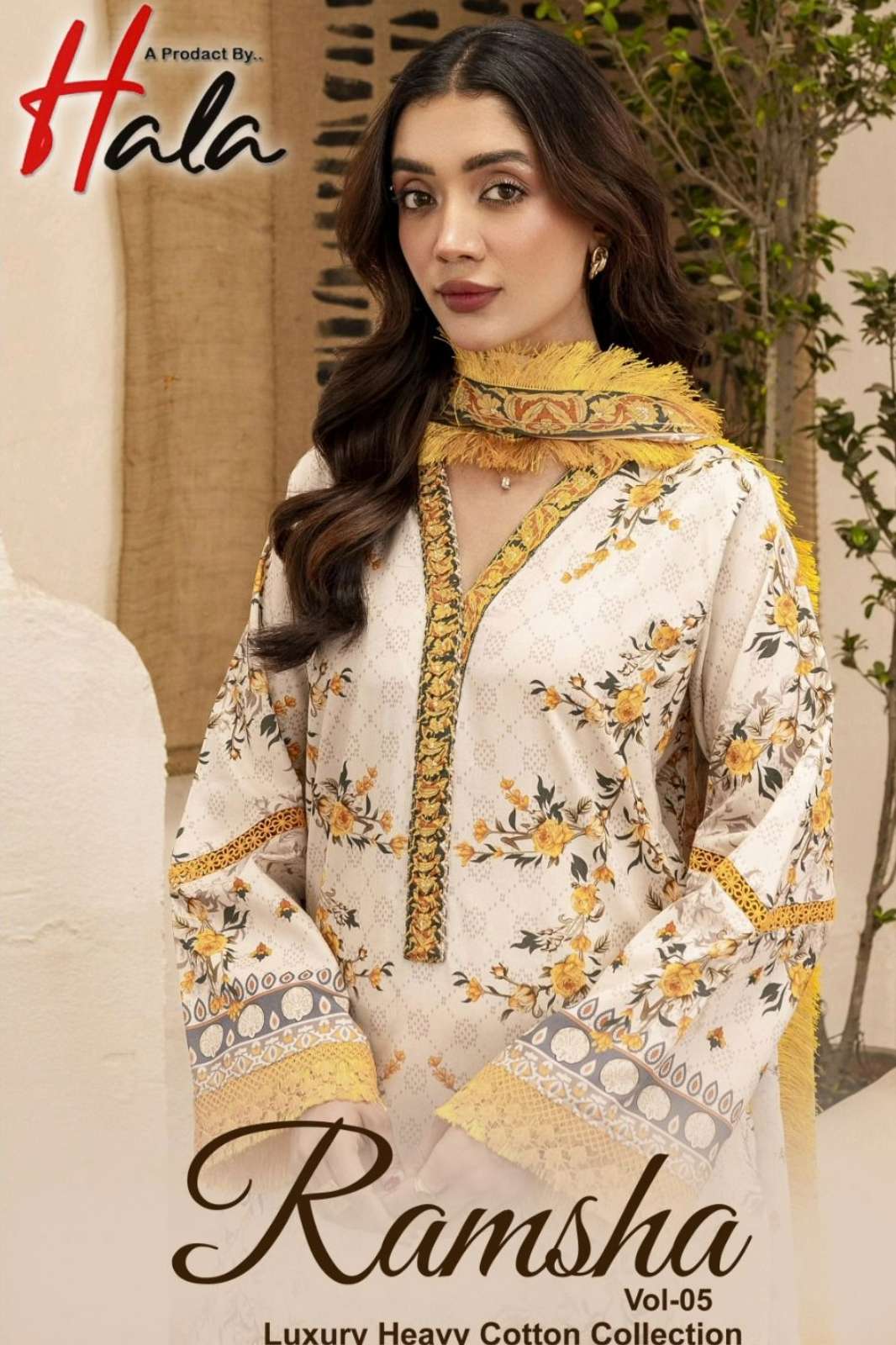 Hala RAMSHA VOL 5 Beautiful Printed Pure Cotton Pakistani Suits
