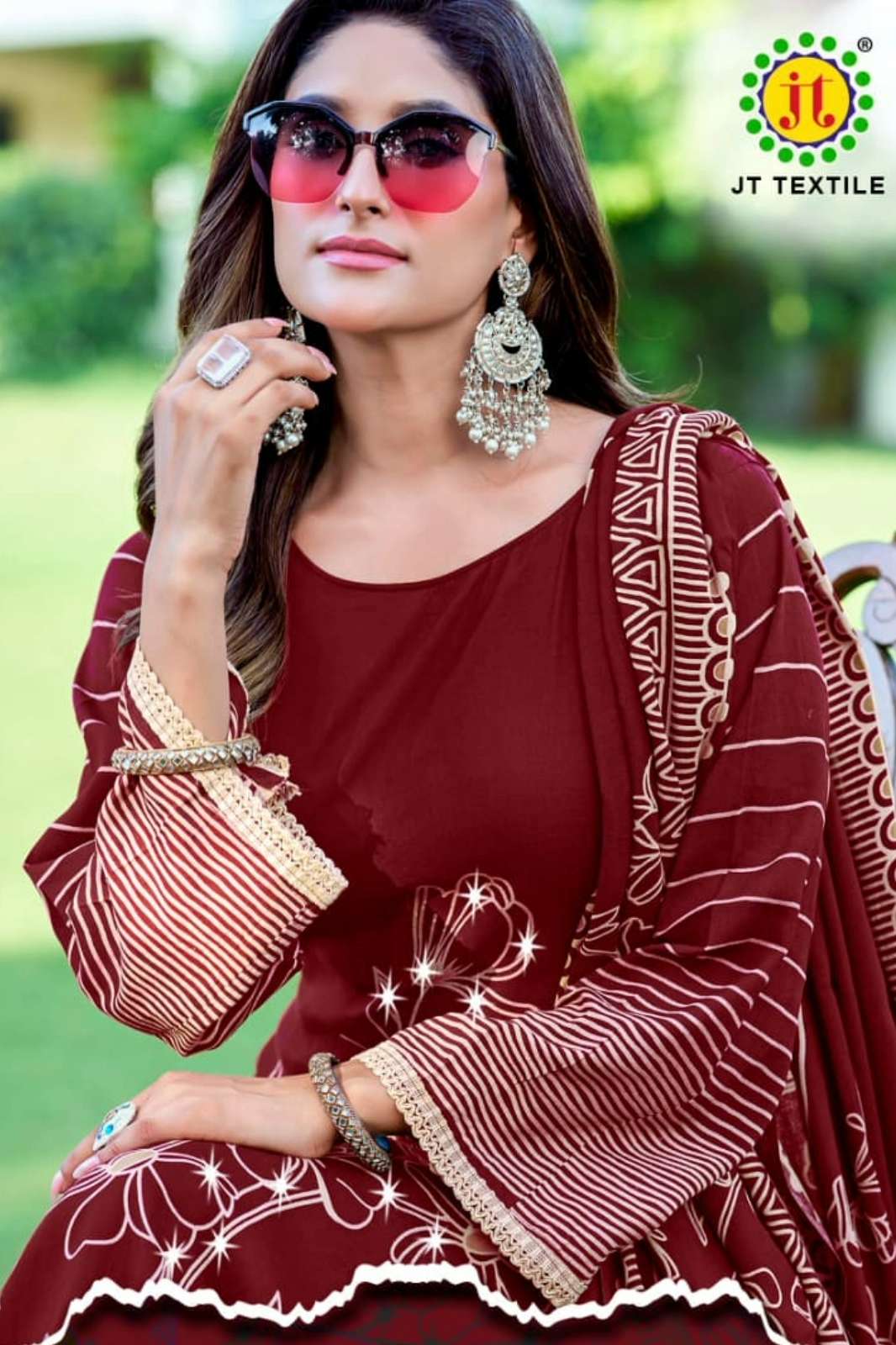 JAMATMAL TILOKCHAND  NORA 6️ Rayon Fabric With FoiI Printed Suit