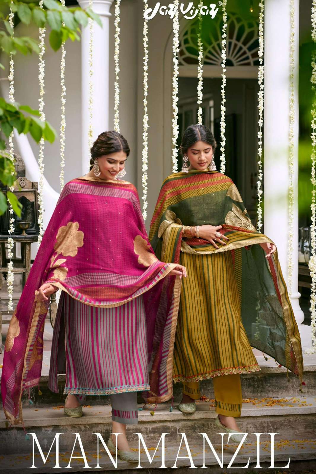 JAY VIJAY MAN MANZIL PREMIUM BEMBERG SILK SUIT WITH EMBROIDERY 