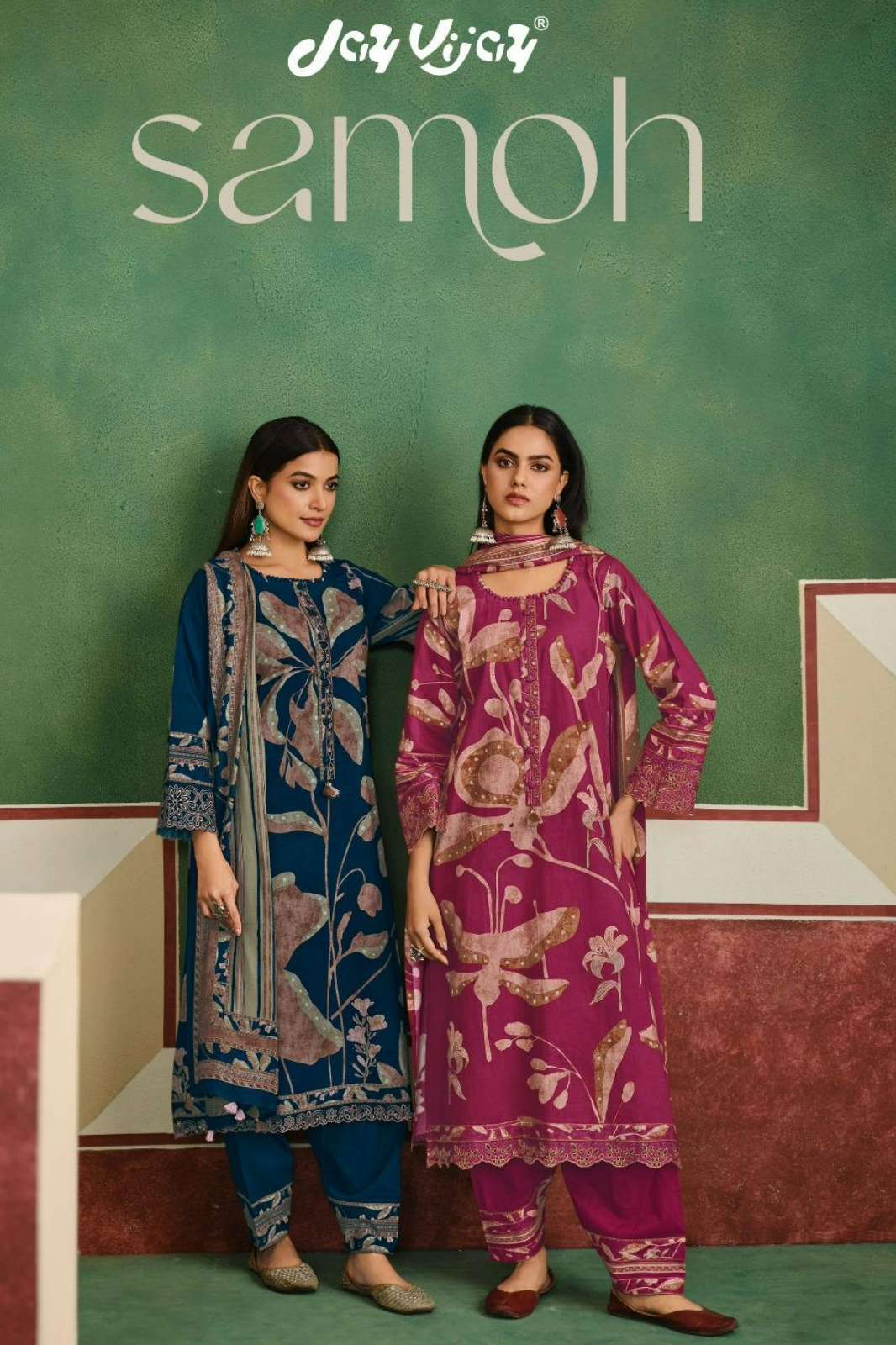 JAY VIJAY SAMOH PURE PASHMINA DIGITAL PRINTED SUIT WITH EMBROIDERY