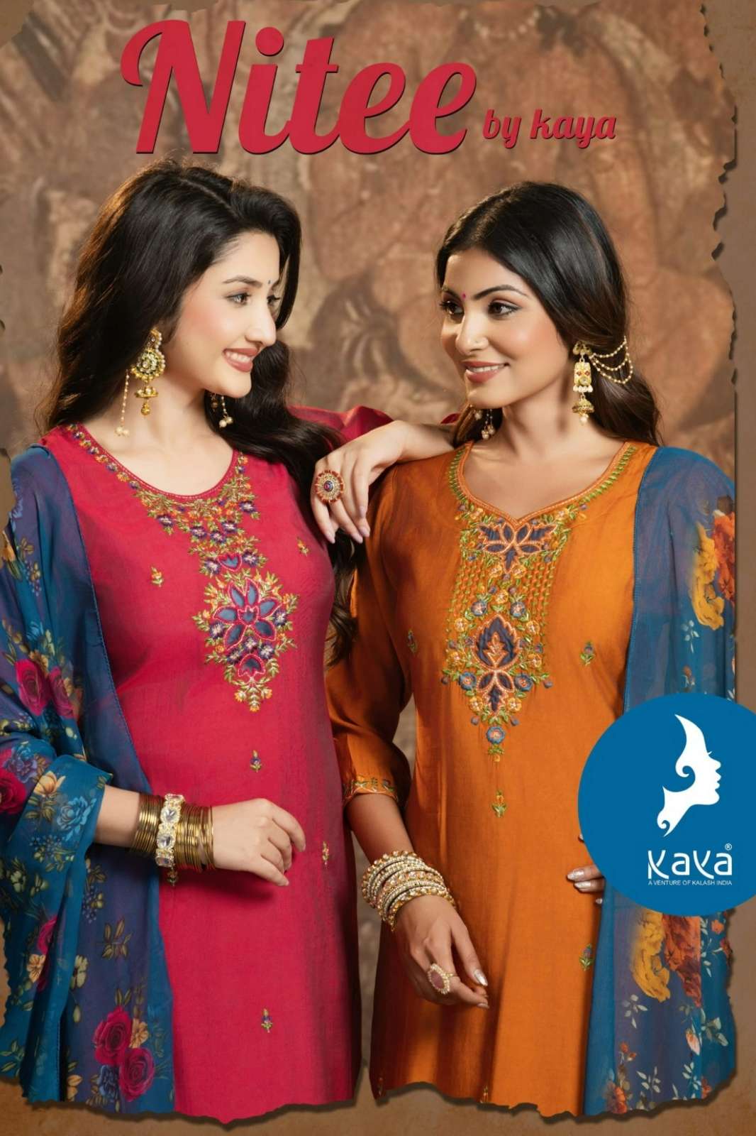 KAYA NITEE READY TO WEAR ROMAN SILK DIGITAL PRINTED SUIT 