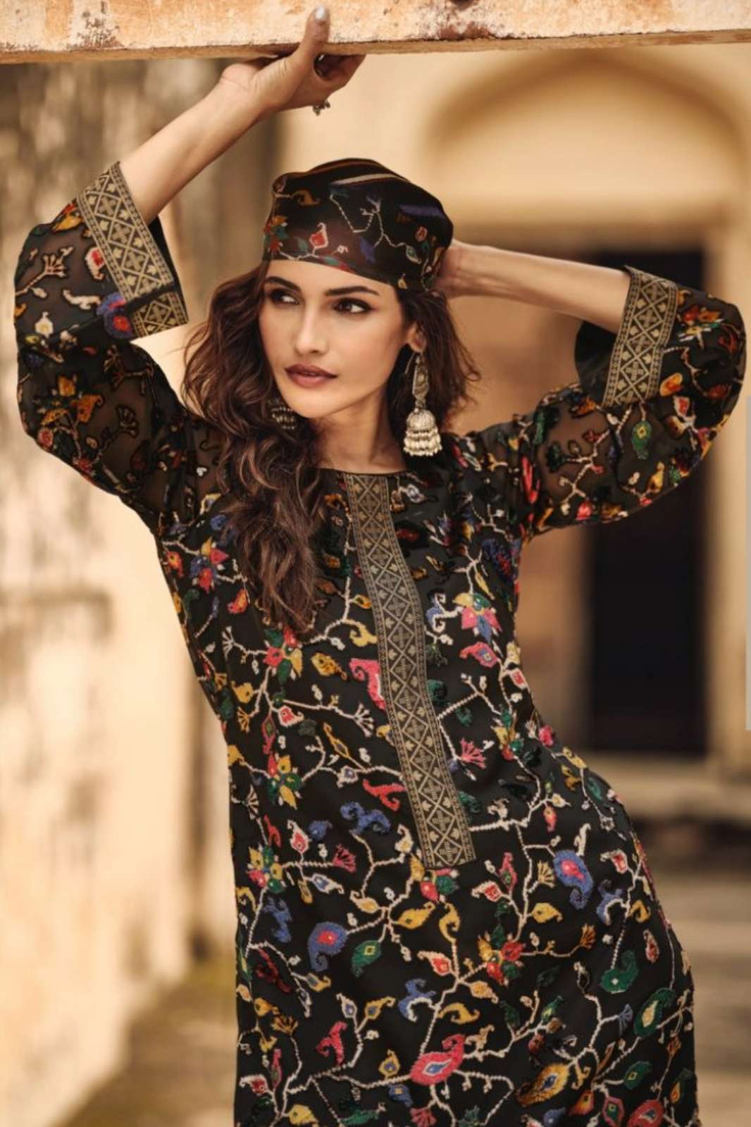 KESAR ETHINIC BRASSO VELVET BRASSO PRINT & HANDWORK SUIT 