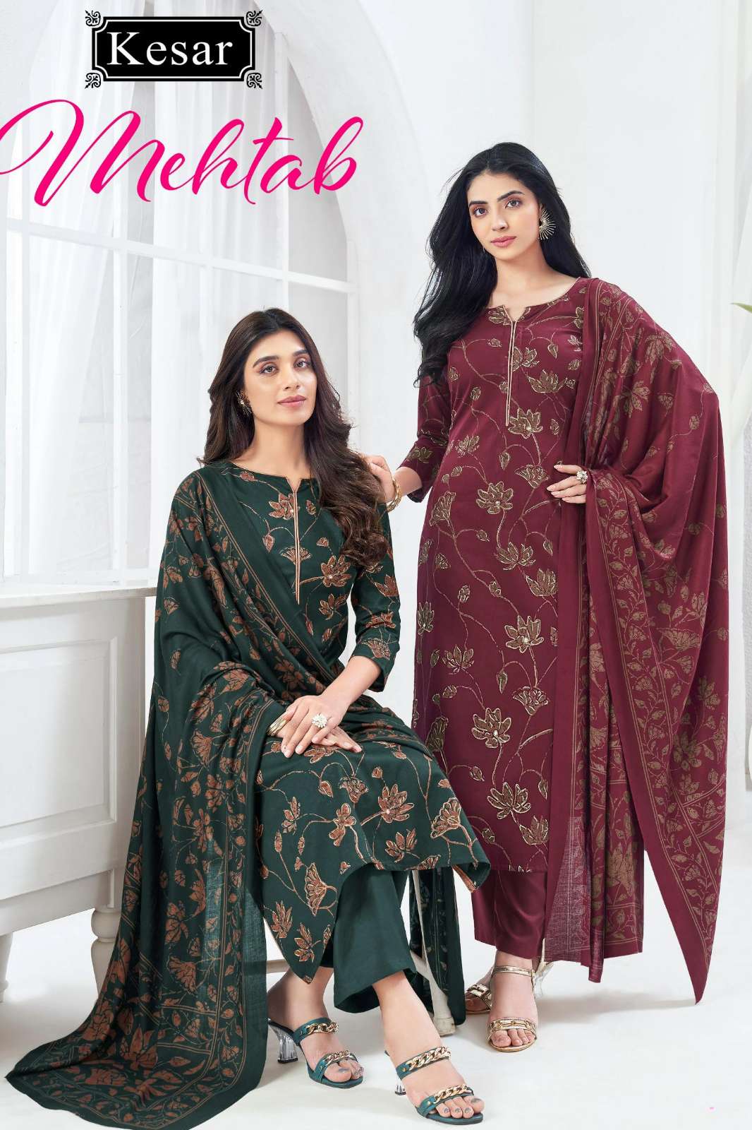 KESAR MEHTAB 5001 PURE PREMIUM CORDUROY PASHMINA HAND WORK SUIT 