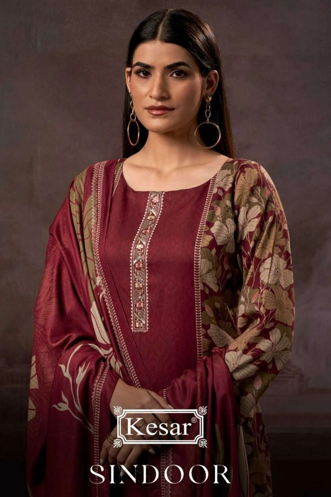 KESAR SINDOOR 38001 PURE VISCOSE CORD PASHMINA DIGITALLY PRINTED SUIT 