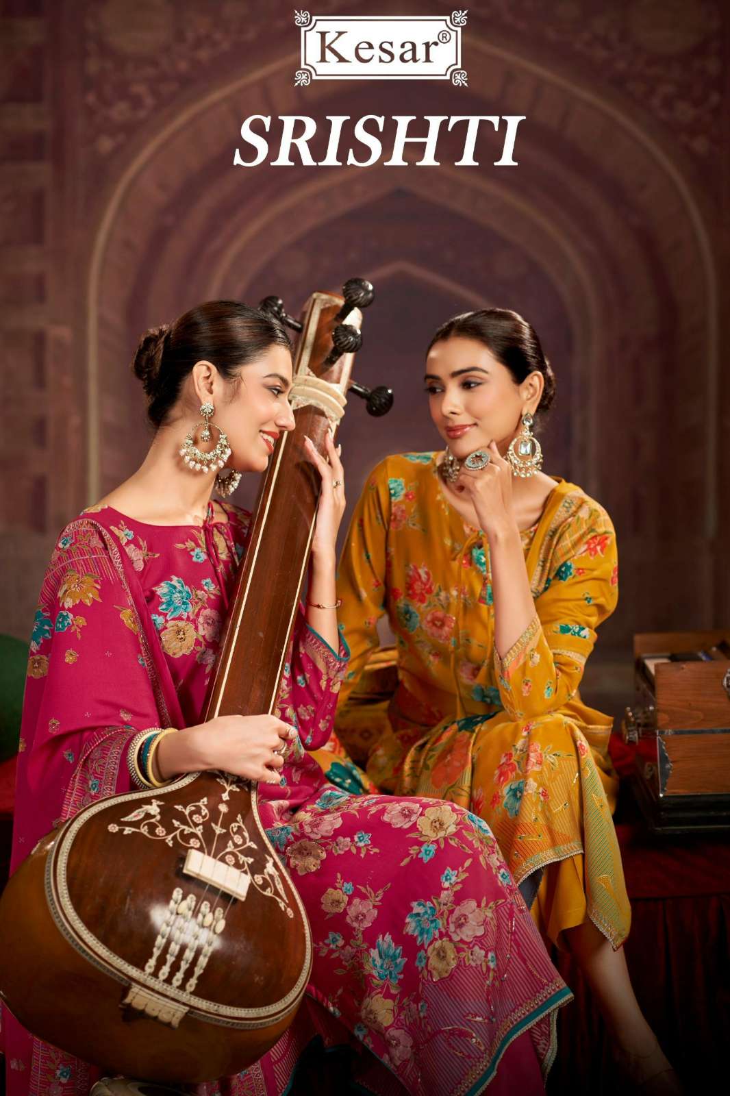 KESAR SRISHTI 1001 PURE SOFT SILK PASHMINA DIGITALLY PRINTED SUIT 