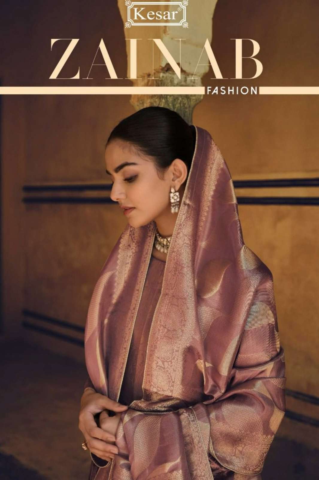KESAR ZAINAB PURE VISCOSE VELVET SUIT WITH DESIGNER JAQUARD WORK