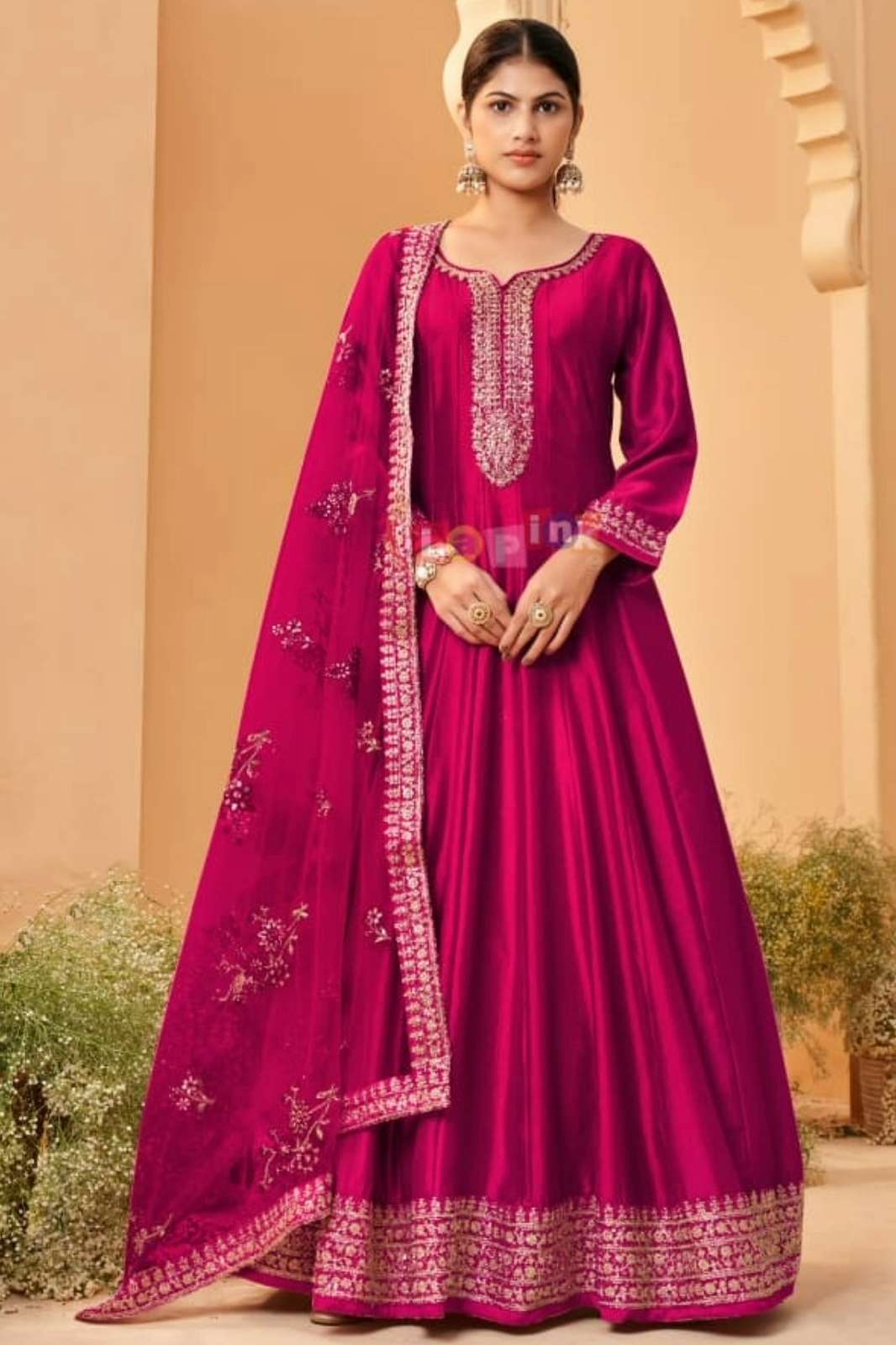 Lapink ANSHI 2 Ready to Wear Vichitra Silk Sequin & Embroidered Anarkali Suit