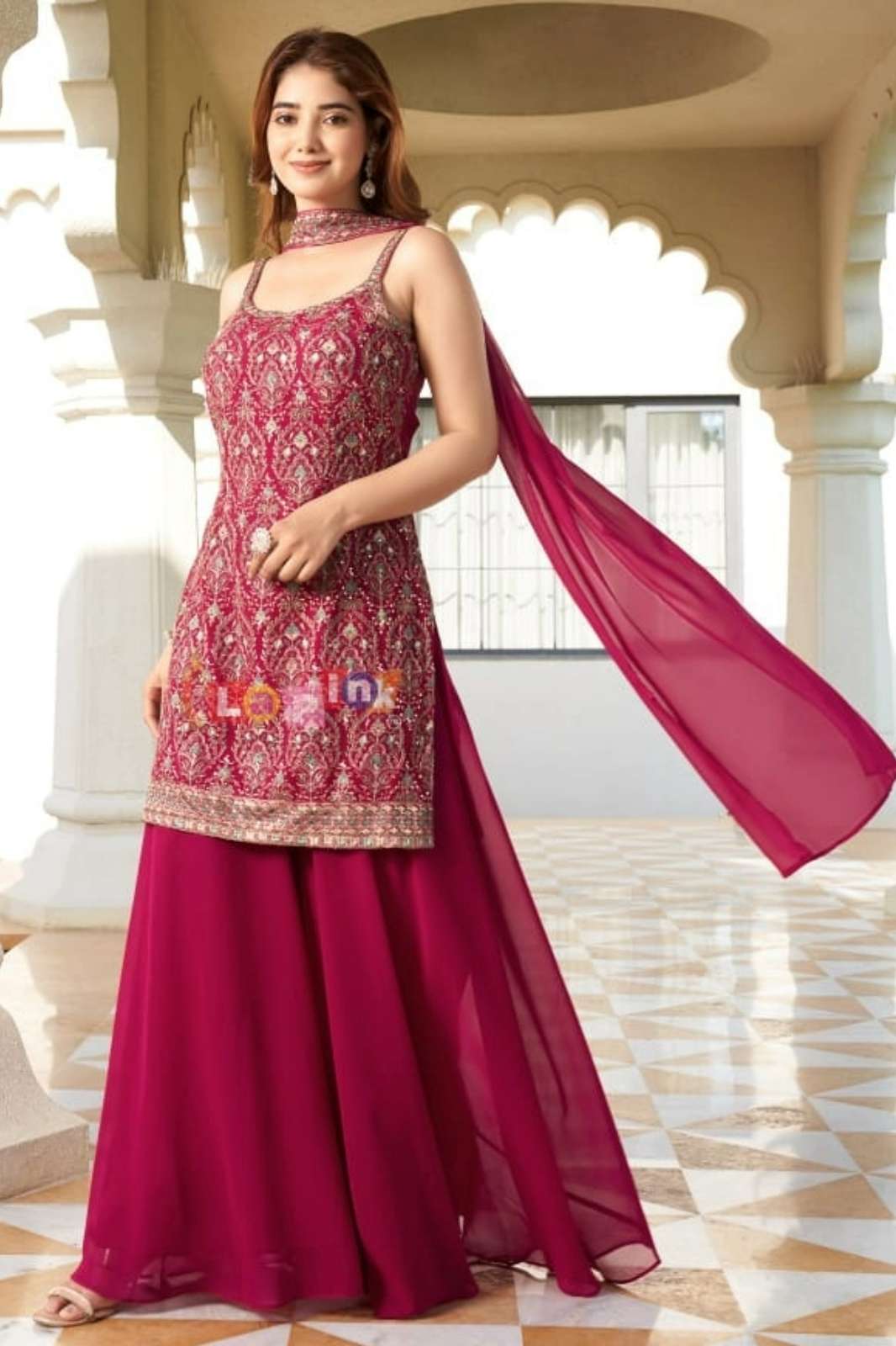 Lapink  KAJAL Ready to Wear Viscose Sequence & Embroidered Suit 