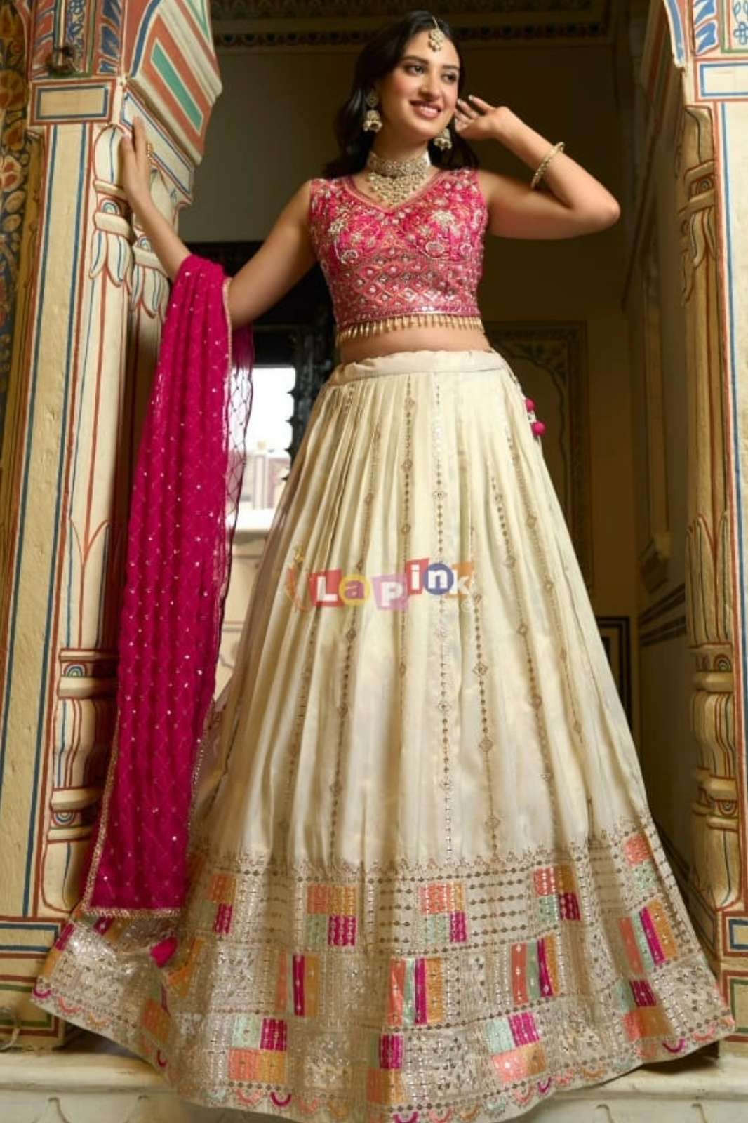 Lapink KALIKA Ready to Wear Simmer Embroidery & Stones Work Lehenga Choli 