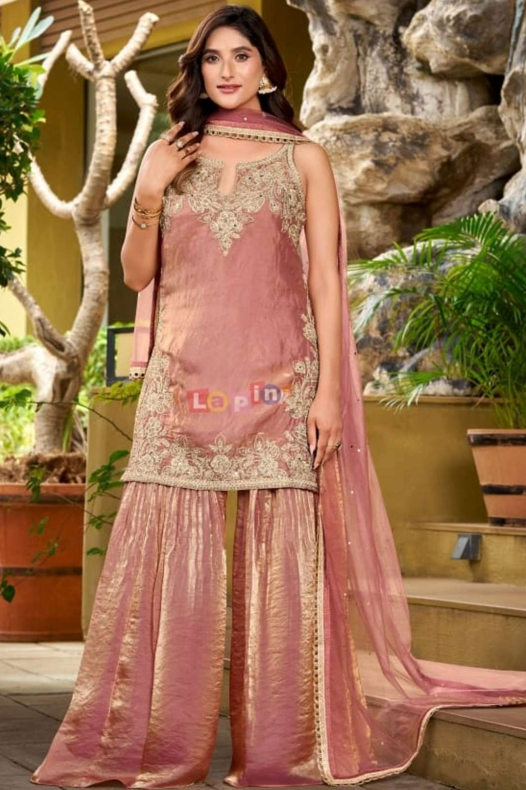 Lapink SUKI Ready to Wear Fandy Embroidery & Stones Work Suit 