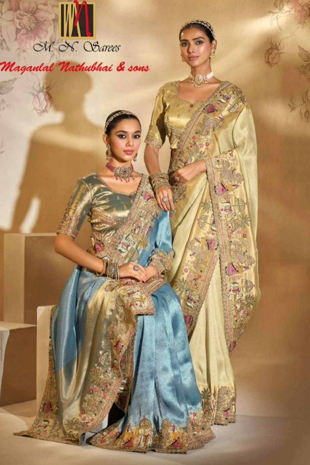 M.N SHAHI POSHAK VOL 06 8101 TO 8111 Pure Ziraf Silk Wedding Wear Saree